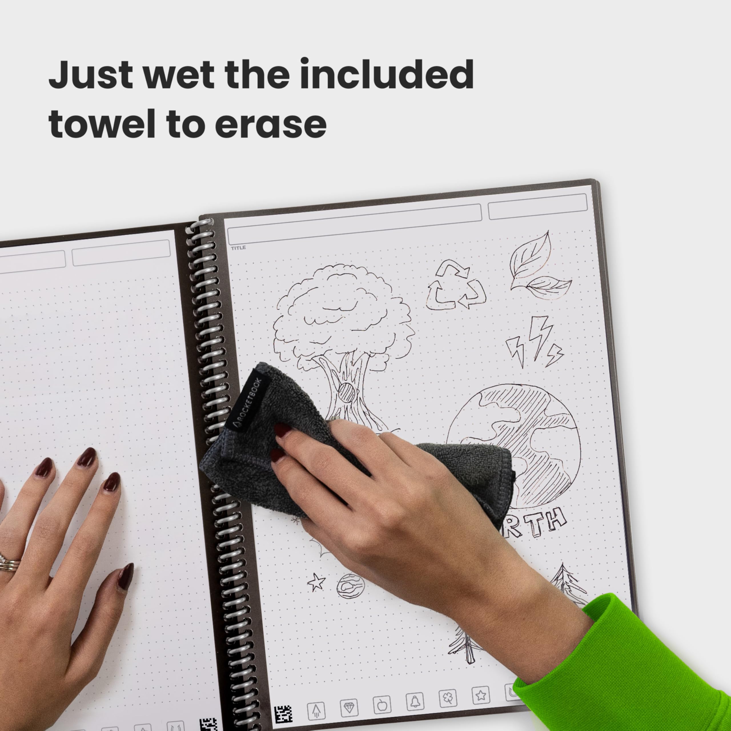 Rocketbook Core Reusable Spiral Notebook - Executive Size 15 x 22.4 cm | Black | 36 Pages 3