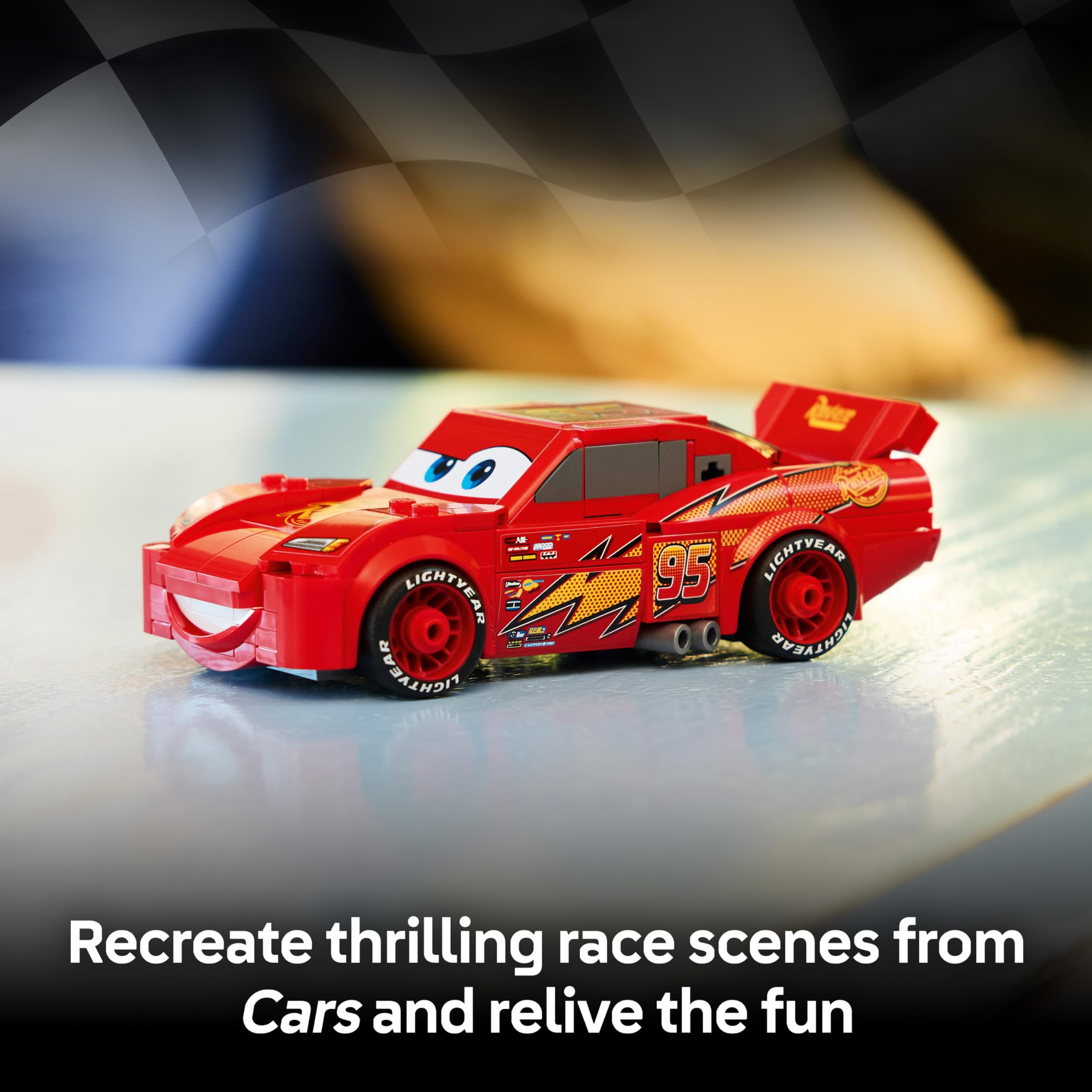 LEGO Speed Champions Lightning McQueen Race Car Toy Model Kit 77255 for Ages 9+ 3