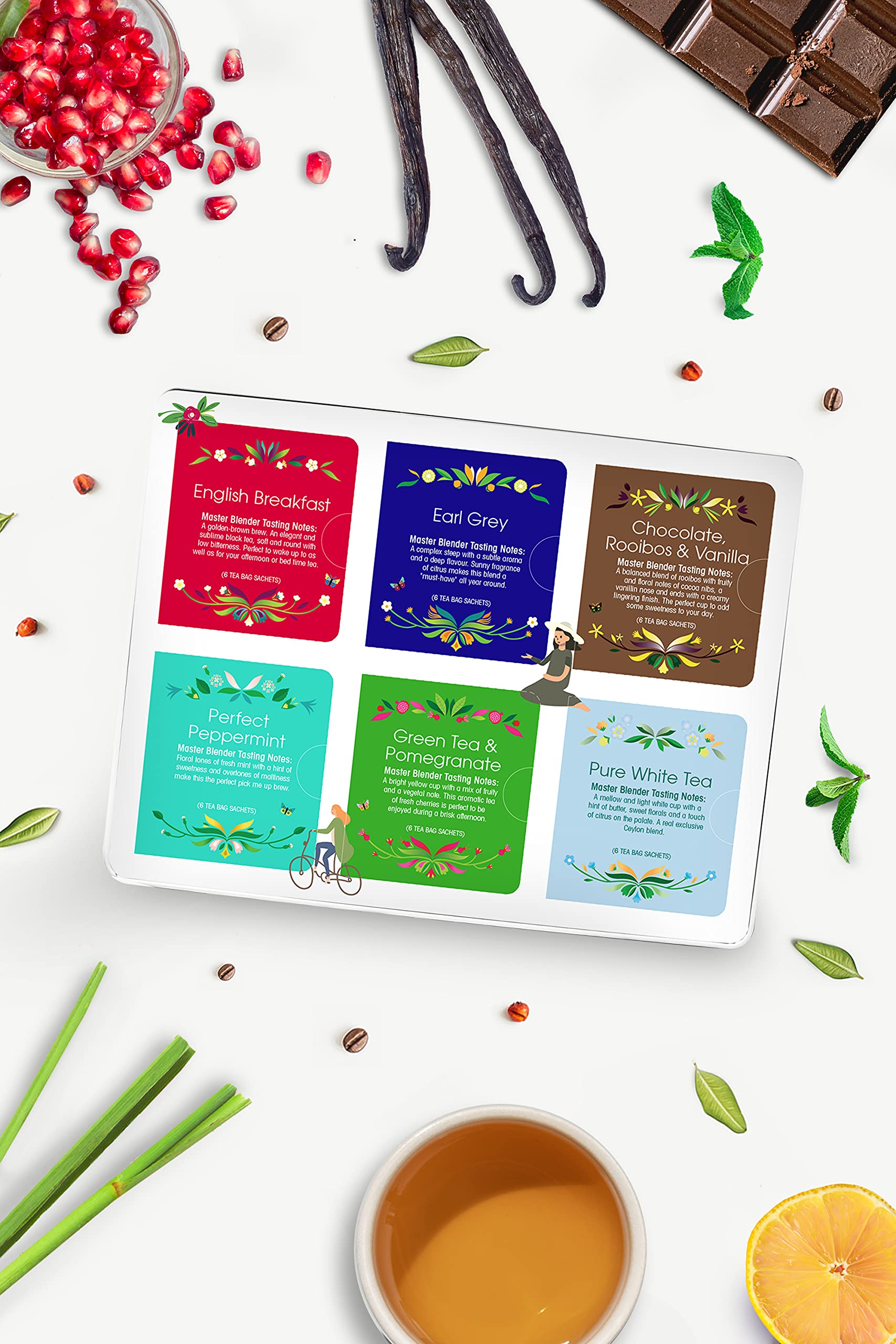 English Tea Shop Organic Luxury Gift Tin - 36 Count Herbal Tea Bags