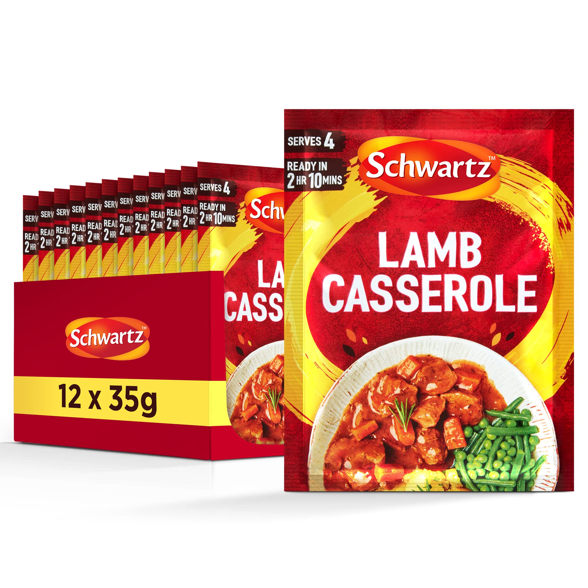 Schwartz Klassischer Lammauflauf Rezeptmischung 35 g | 12er-Pack | Keine künstlichen Farb- oder Aromastoffe | Ohne Zusatz von Konservierungsstoffen oder MSG | Für Vegetarier geeignet