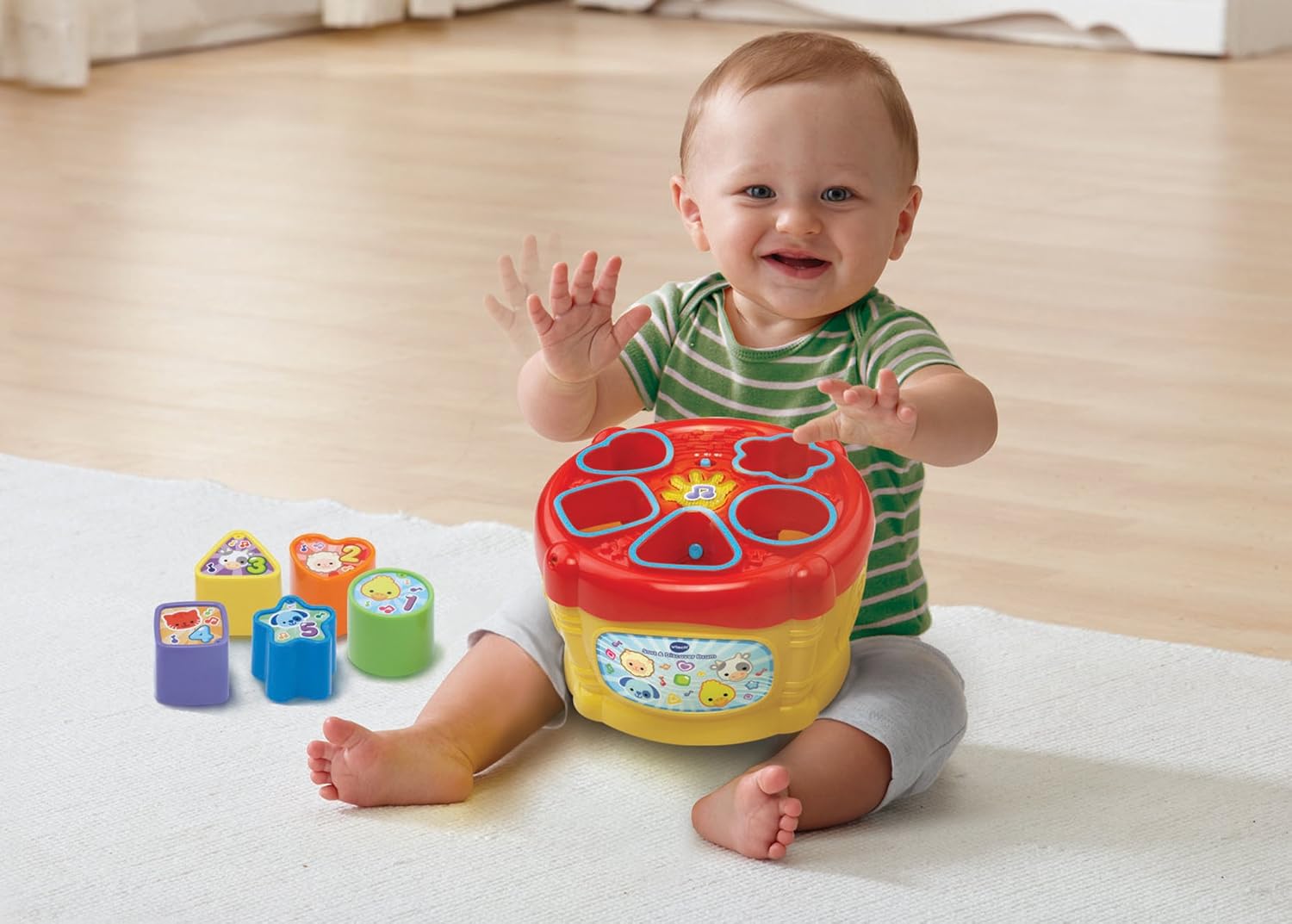 VTech Sort and Discover Drum - Musical Learning Toy for Toddlers 12 Months+ 4