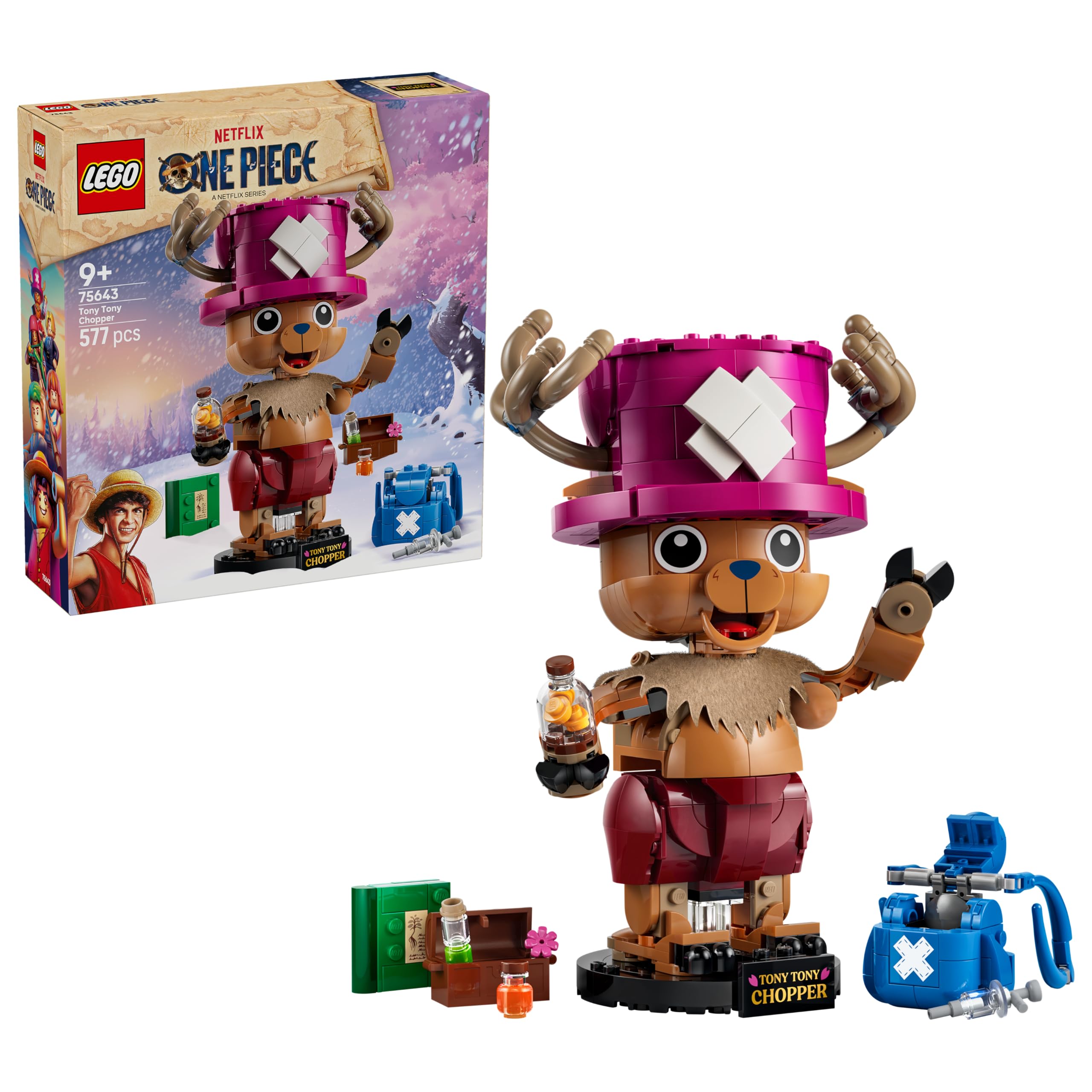 LEGO ONE PIECE Tony Tony Chopper Figure Building Set | Ages 9+ | Model 75643 1