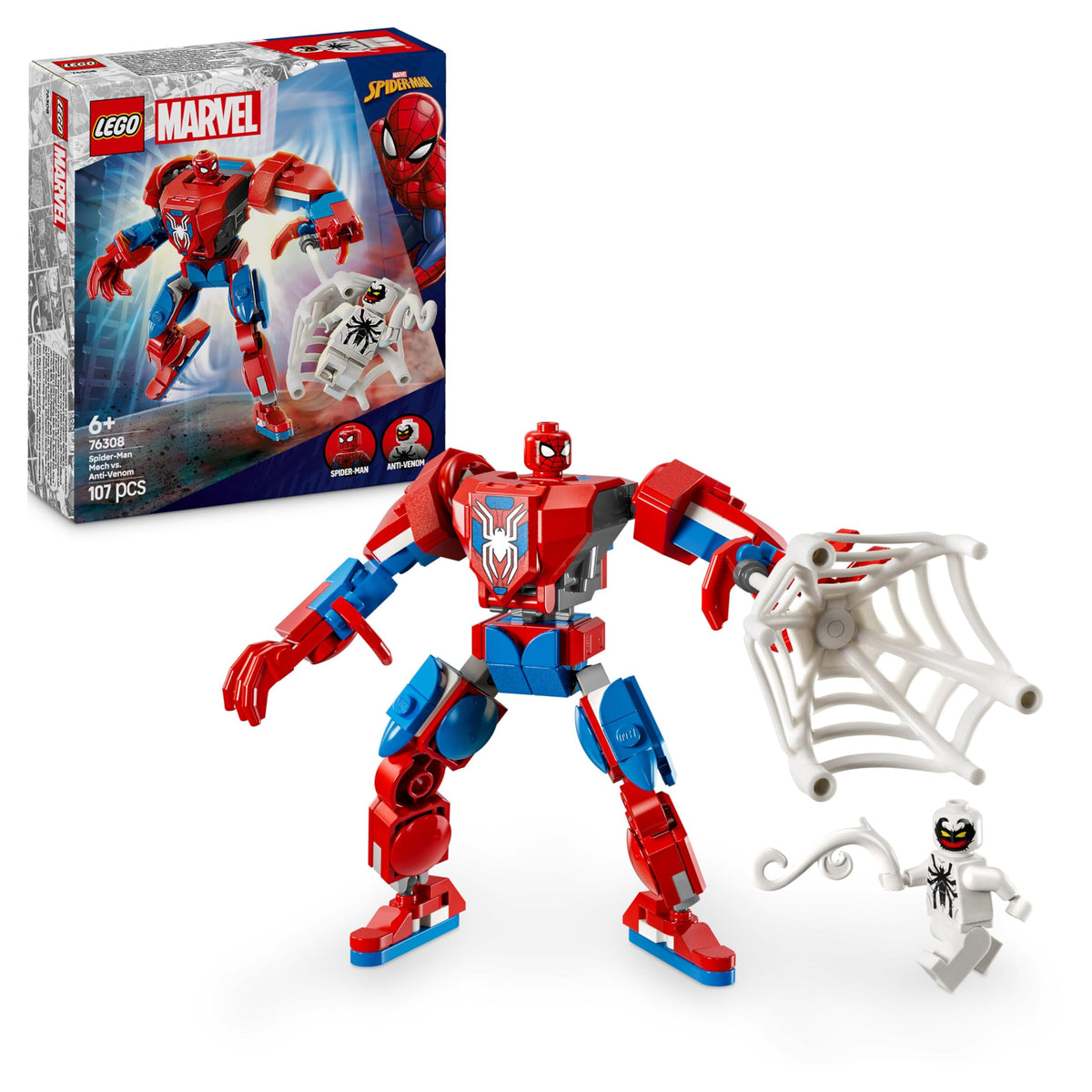 LEGO Marvel Spider-Man Mech vs. Anti-Venom Building Set 76308 - Ages 6+