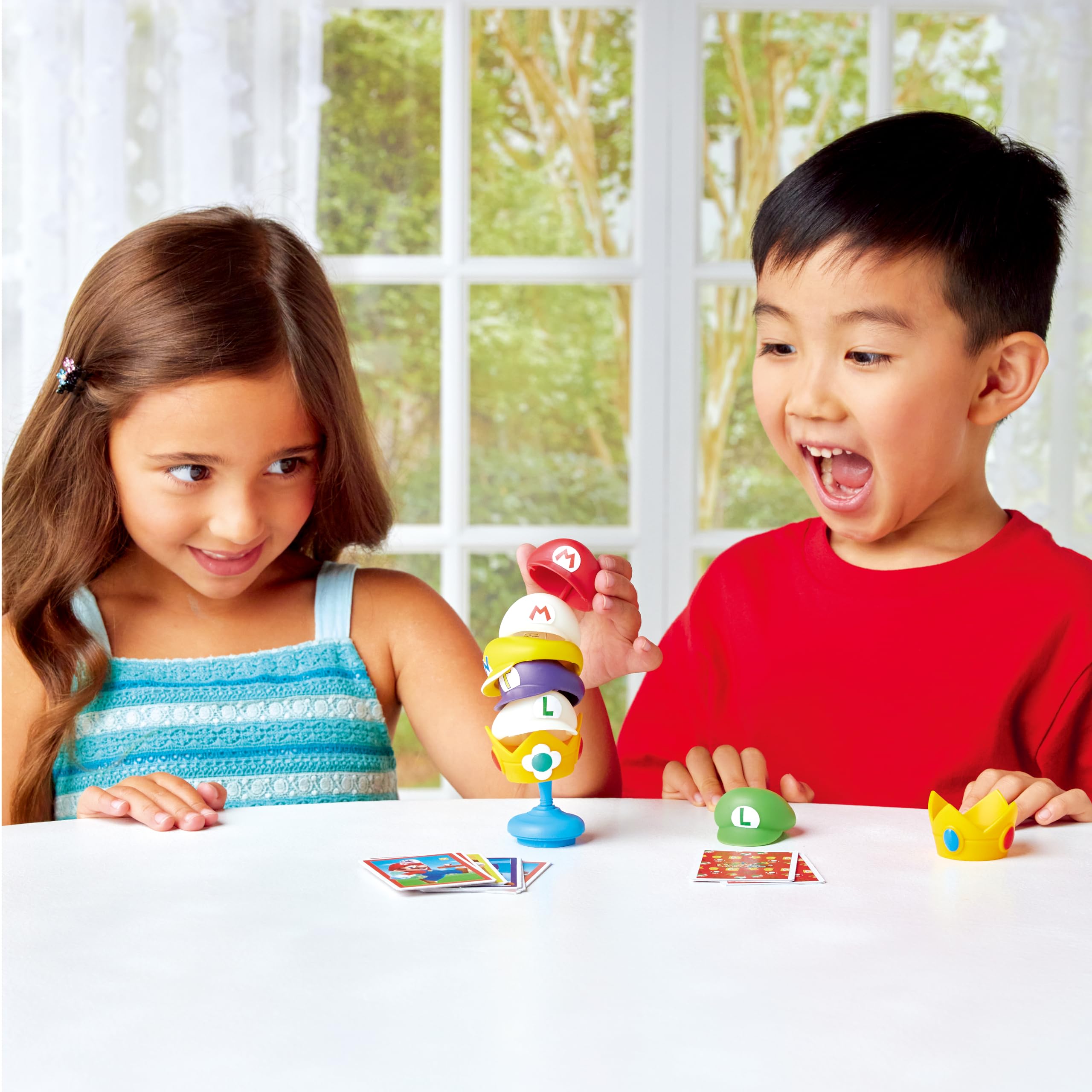EPOCH Super Mario Cap Stacker Balancing Game | 1-4 Players | Ages 4+ 5