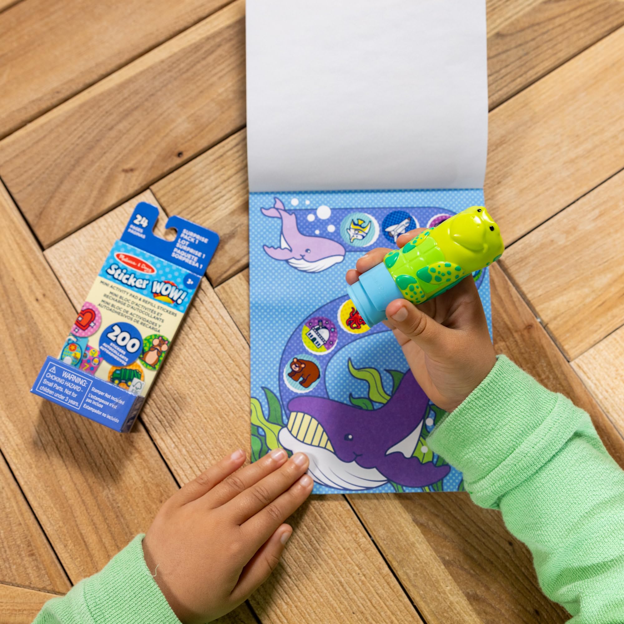 Melissa & Doug Sticker WOW! Sea Turtle Bundle with Kelp Stamper and 500 Stickers 2