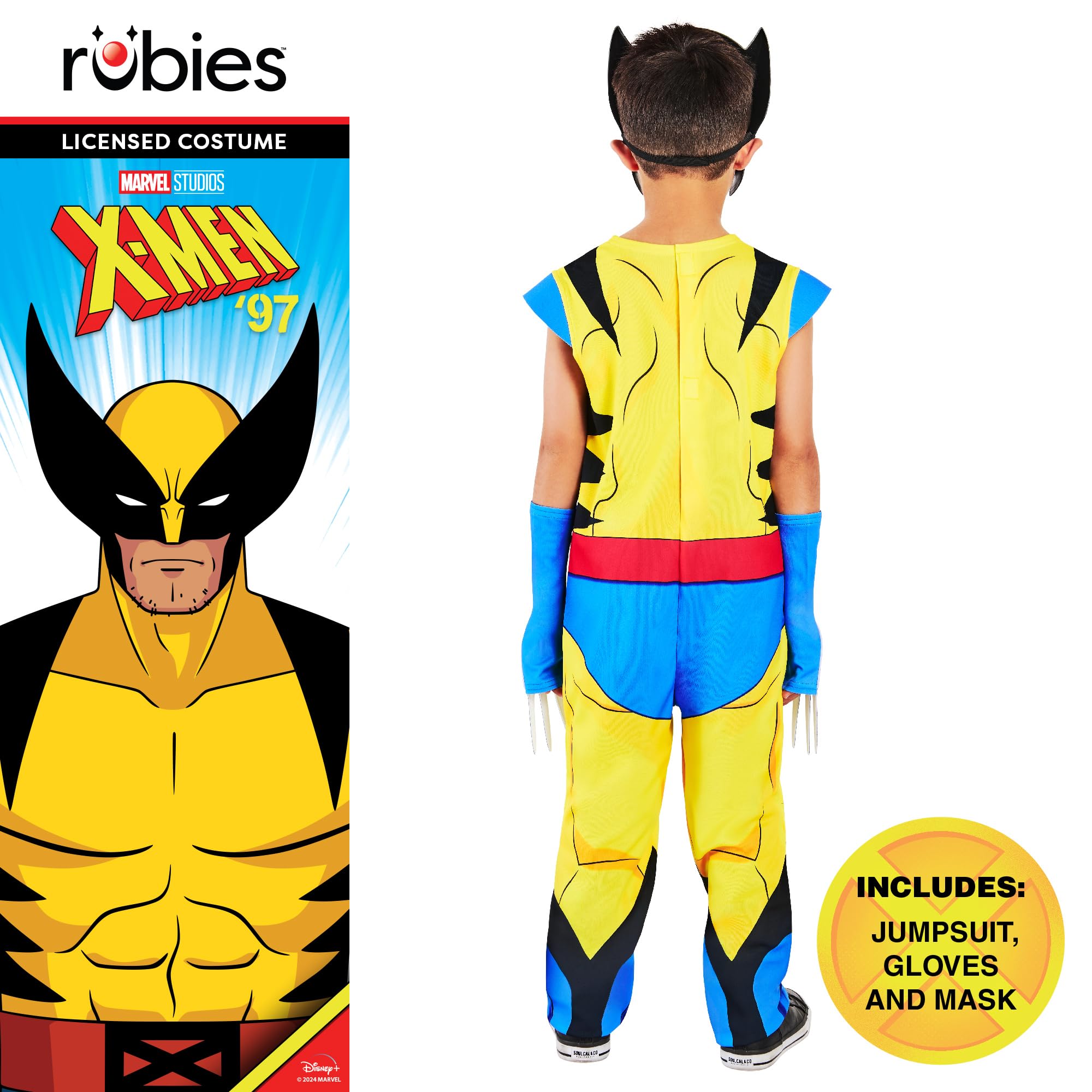 Rubies Official Marvel Wolverine Costume - Kids Fancy Dress, Size 5-6