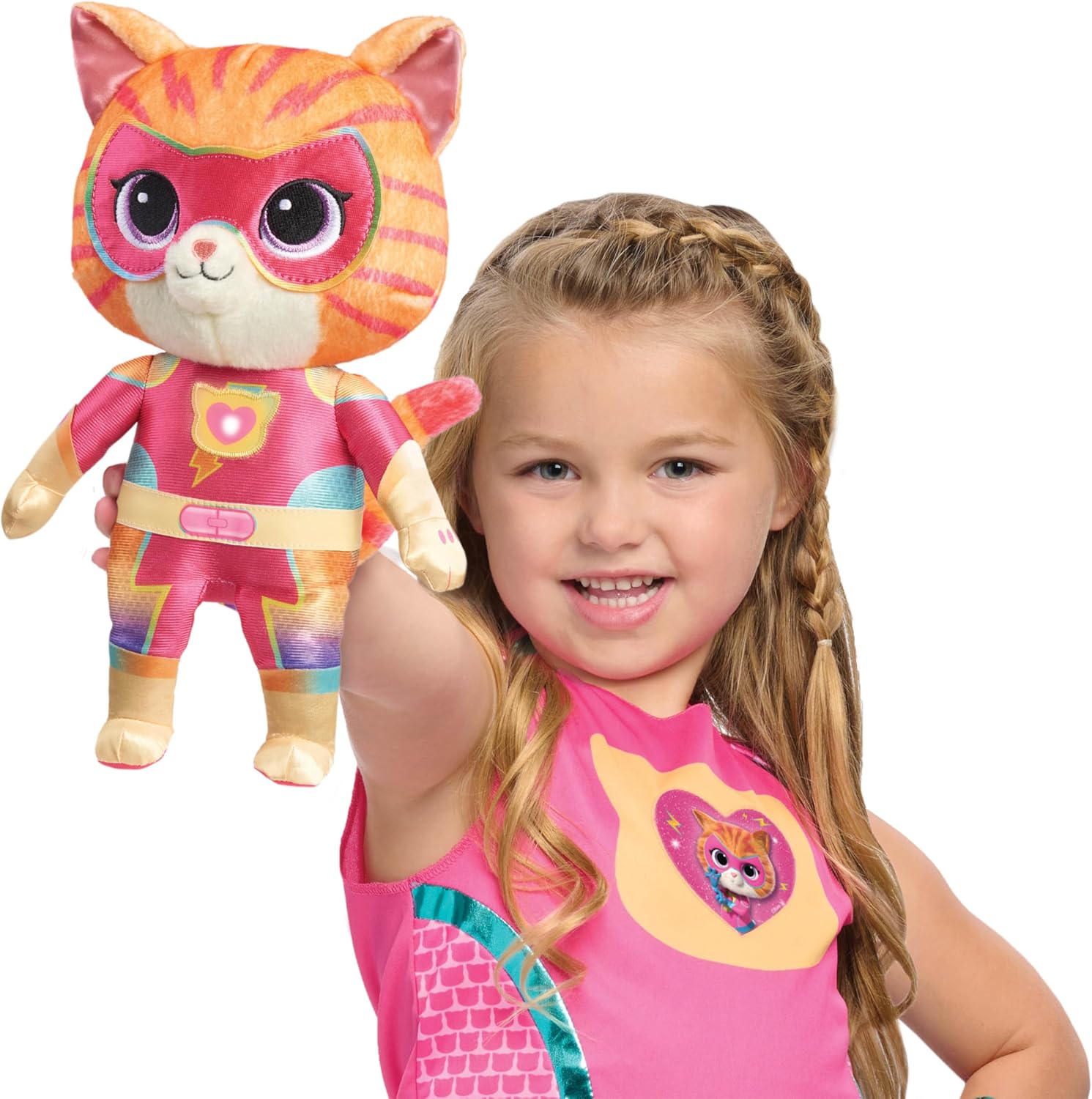 Disney Junior SuperKitties Su-Purr Charged Ginny Plush - Interactive Light-Up Toy with Sounds, 3+ Years 5