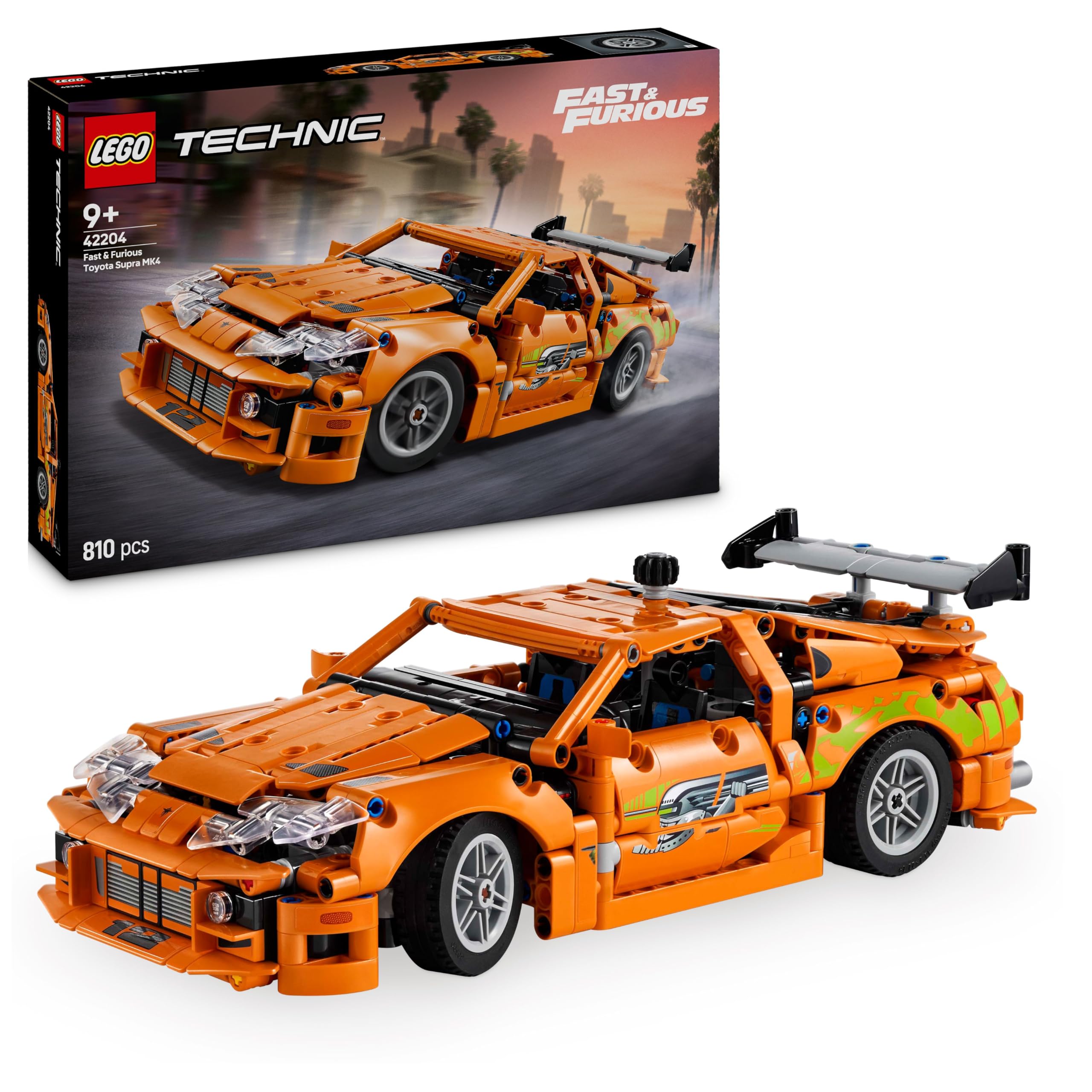 LEGO Technic Fast and Furious Toyota Supra MK4 Model Kit 42204 | 6-Cylinder Engine | Ages 9+ 1
