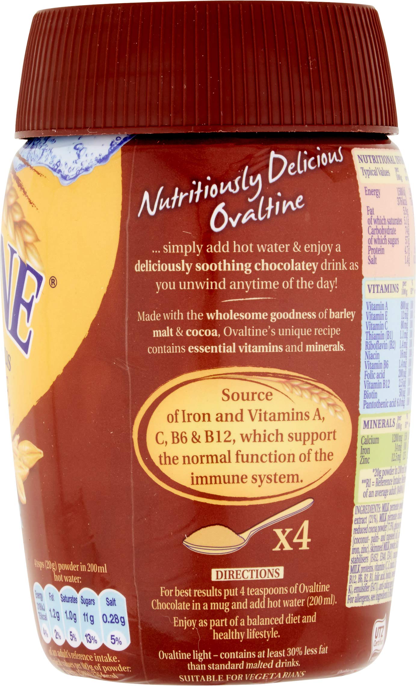 Ovaltine Chocolate Light Malted Drink Powder - 300g