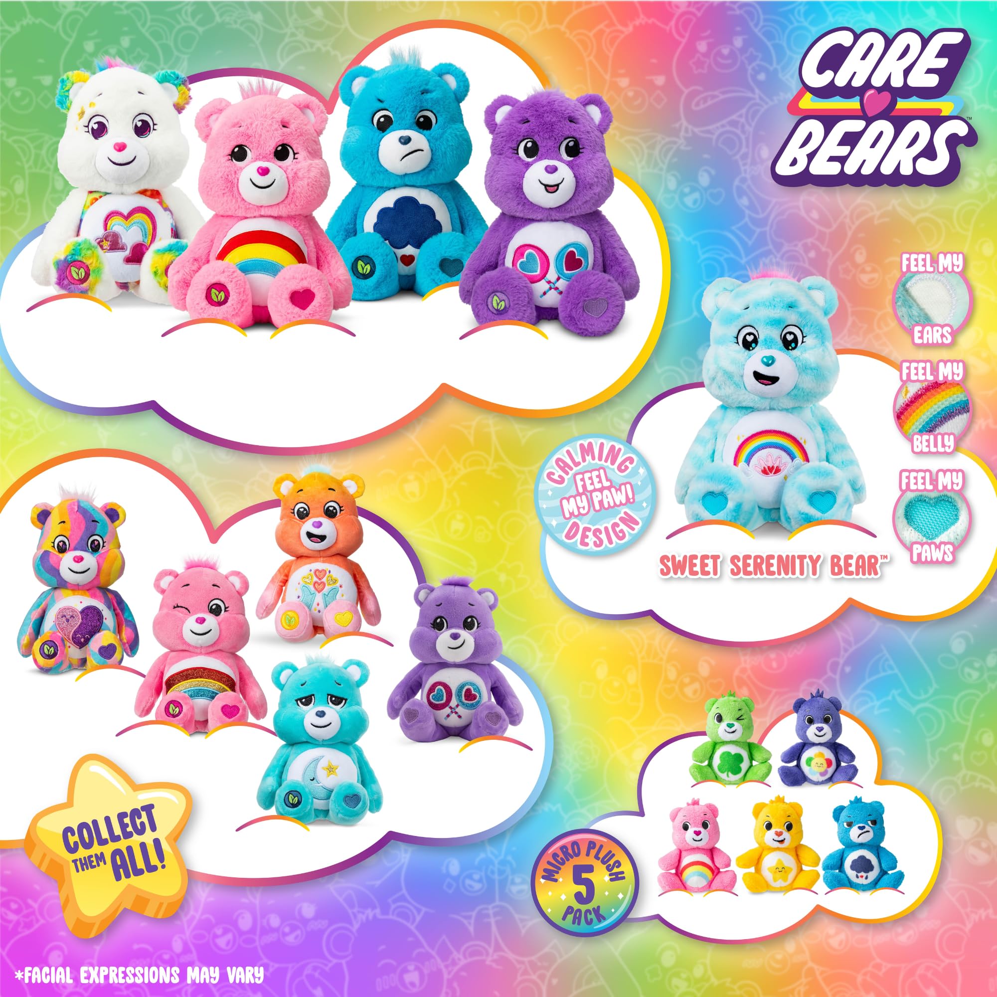Care Bears Love-A-Lot Bear 35cm Medium Plush - Soft Huggable Stuffed Animal with Collectible Care Coin 8