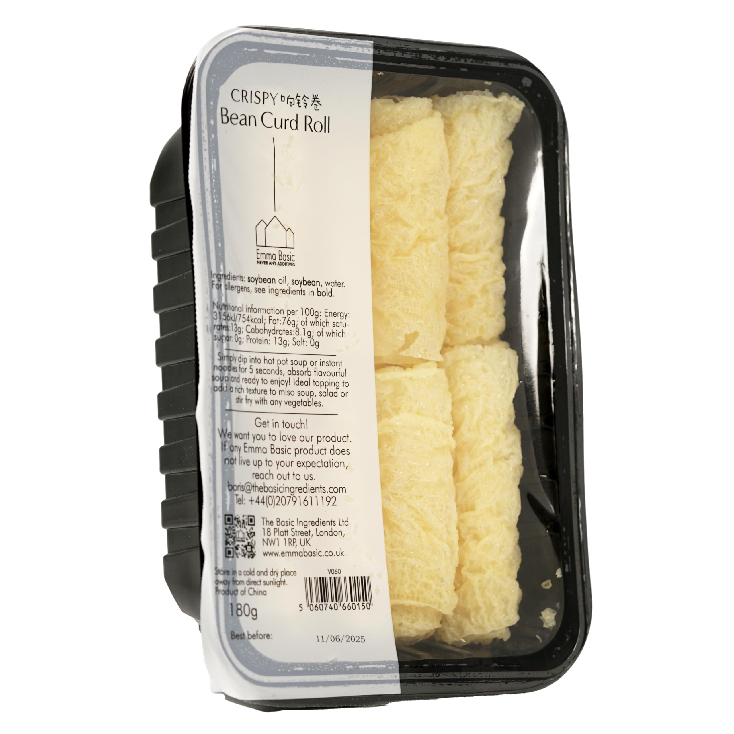 Emma Basic Knusprige Tofurolle - Soja-Tofu-Snack, glutenfrei, vegan, gentechnikfrei, ideal für Eintöpfe und Suppen
