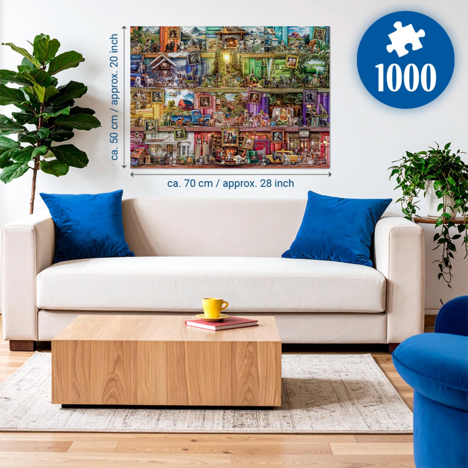 Ravensburger Library of Dogs 1000 Piece Jigsaw Puzzle | Premium Quality, FSC Certified 2