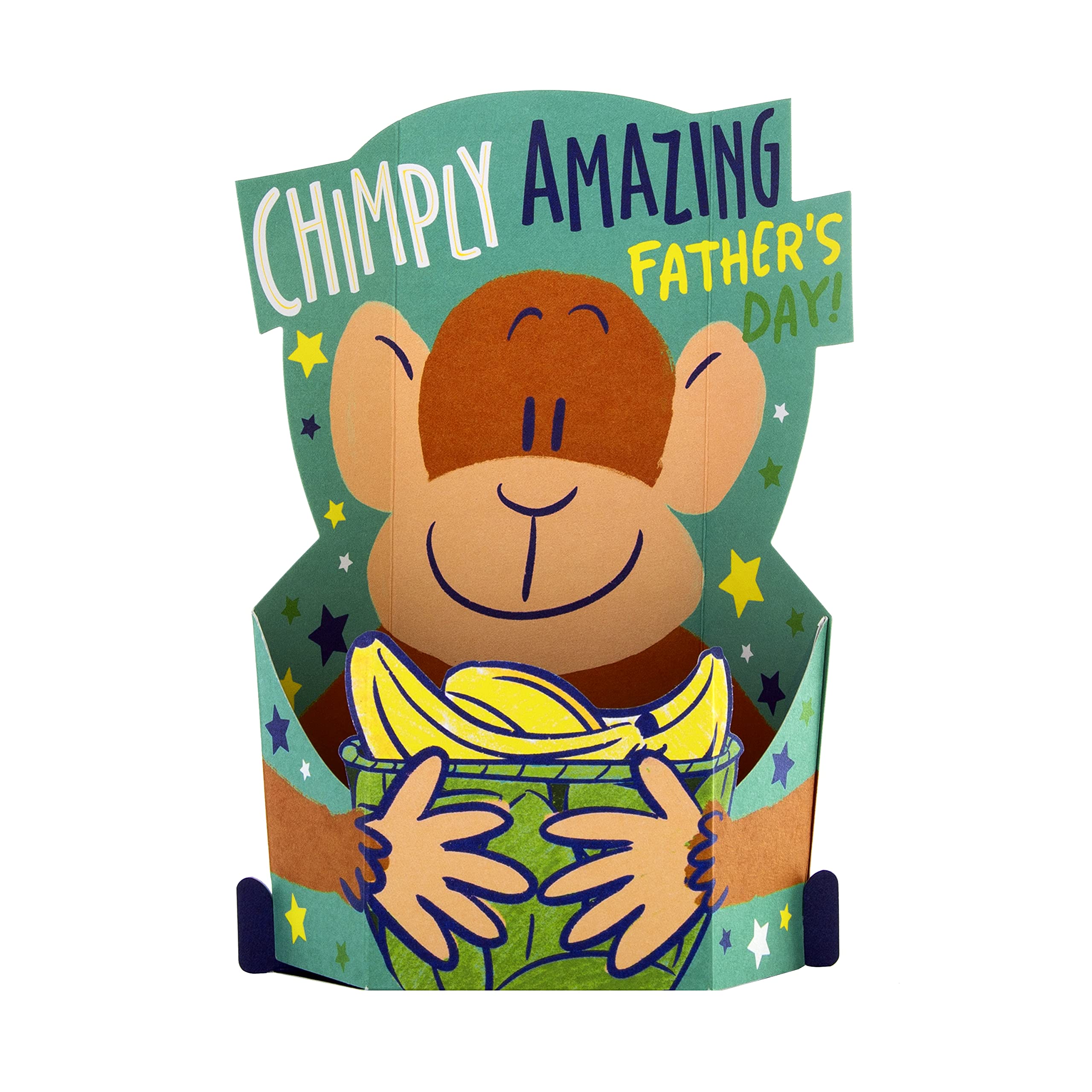 Hallmark Father's Day Pop Up Monkey 3D Card with Game | FSC-Certified | 22.8cm x 15.9cm