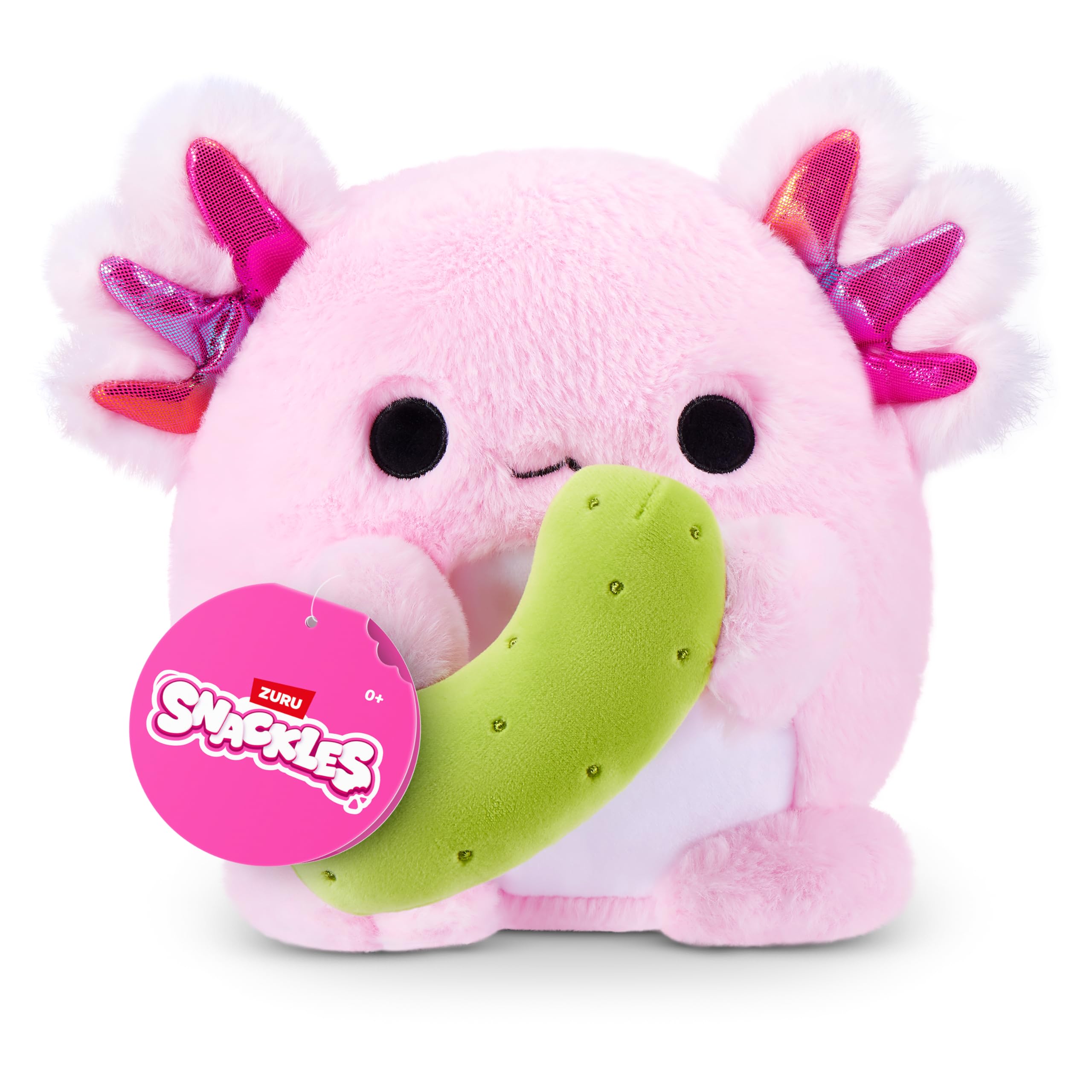 Snackles Core Series 2 Axolotl with Pickle Soft Doll - 8-inch | Polyester | Unisex Children 8