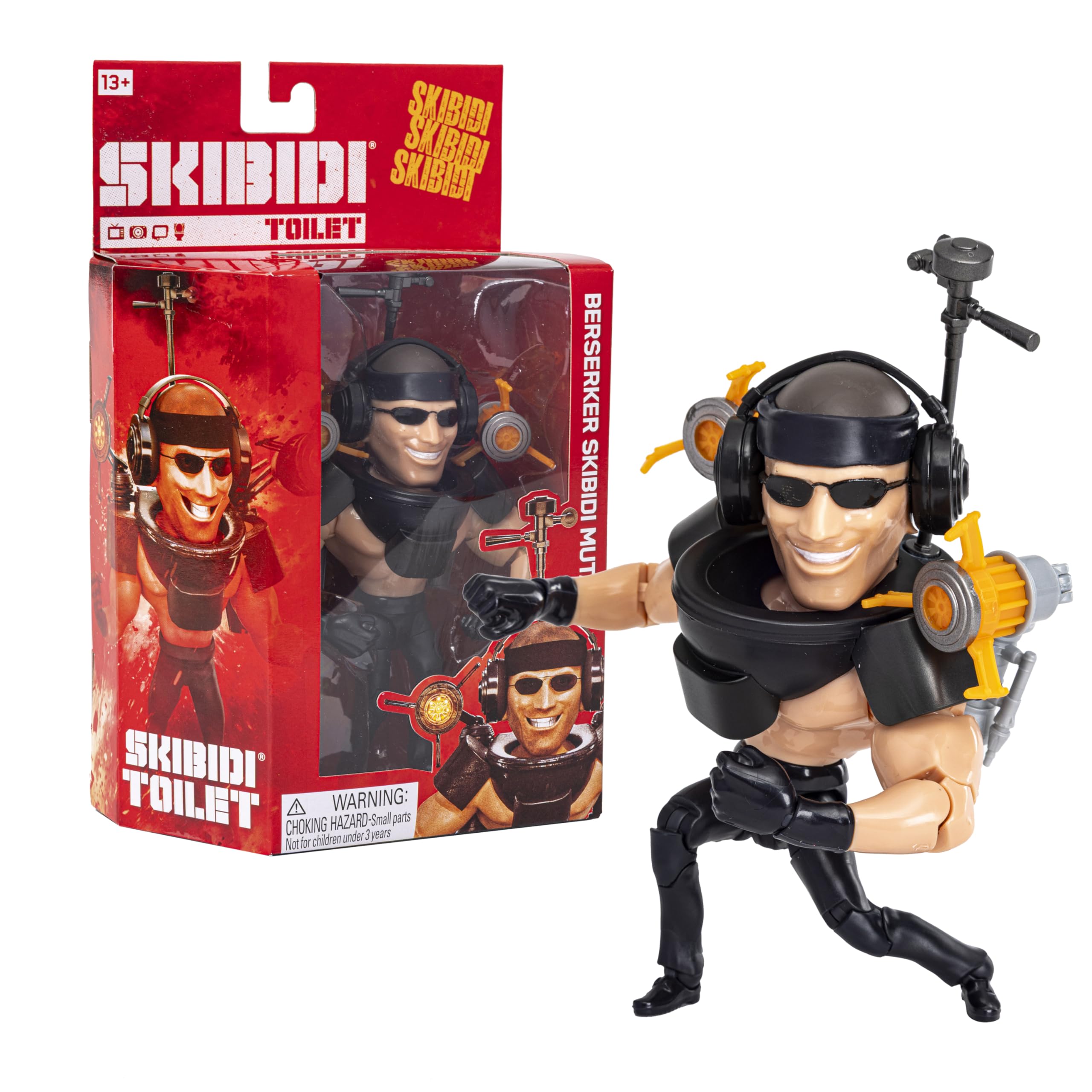 Skibidi Toilet Deluxe Berserker Mutant Figure - 6" Articulated Collectible, Ages 8+ 1