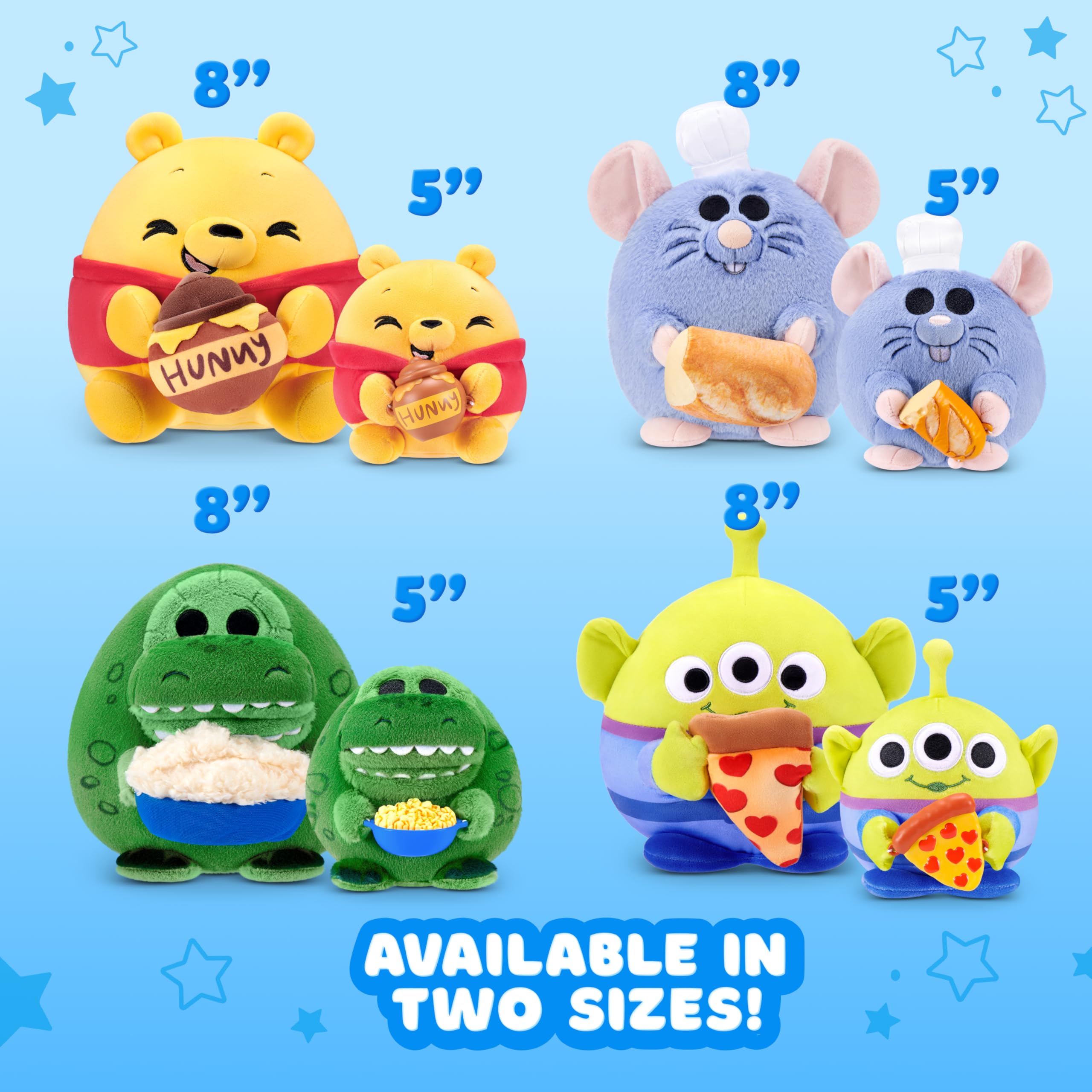 Snackles Disney 8-Inch Plush Toy - Alien & Pizza Snack Accessory | Ultra-Soft Polyester 7
