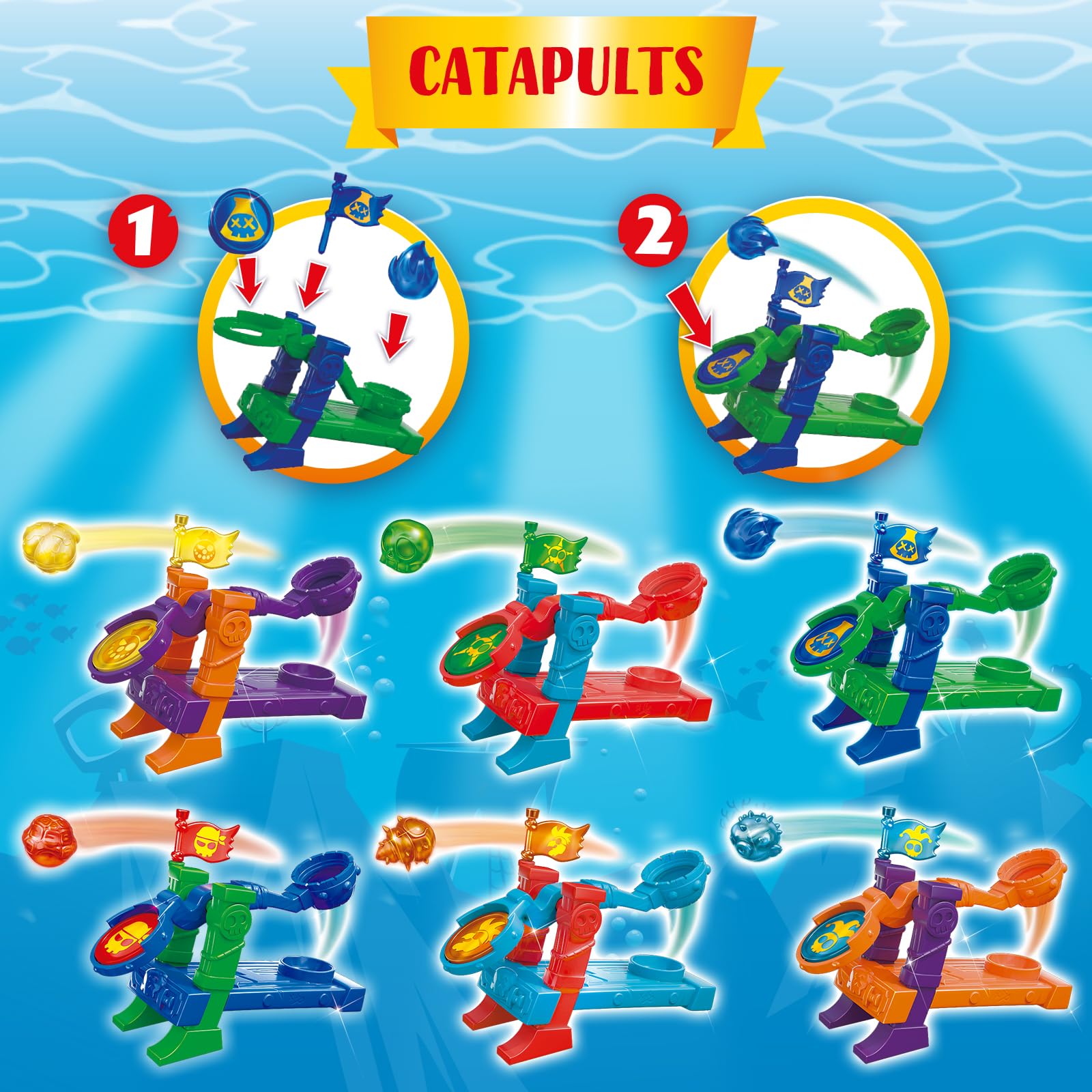 PIRATIX ADVENTURE WORLD Piratix Shark Treasure Series – Captain Pack Newton | Includes 4 Figures 9