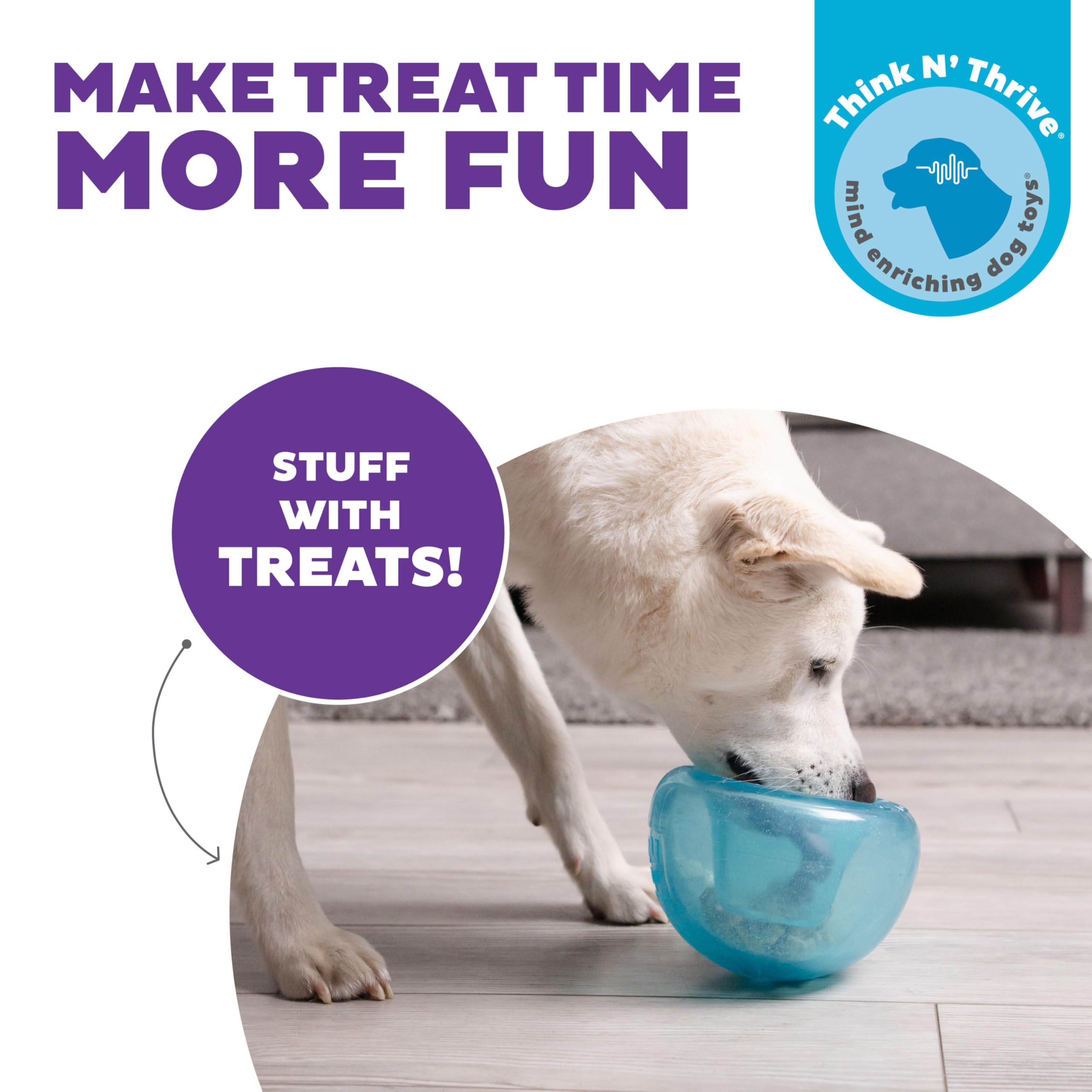 Outward Hound Orbee-Tuff Snoop Interactive Treat Dispensing Dog Toy - Large, Blue, Mint Scented 2