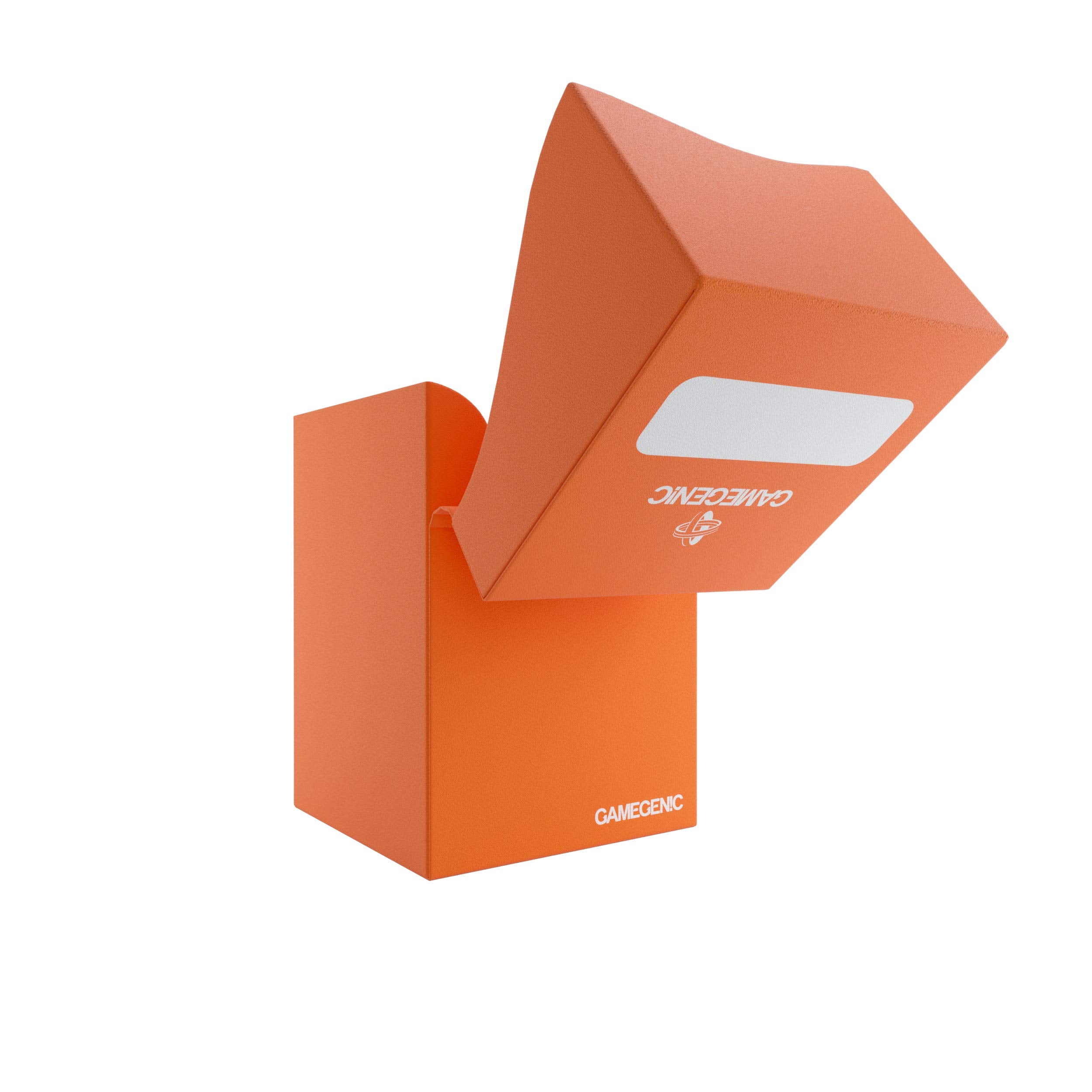 Gamegenic 100-Card Deck Holder - Orange | Self-Locking Lid | Cobra Neck Access 4