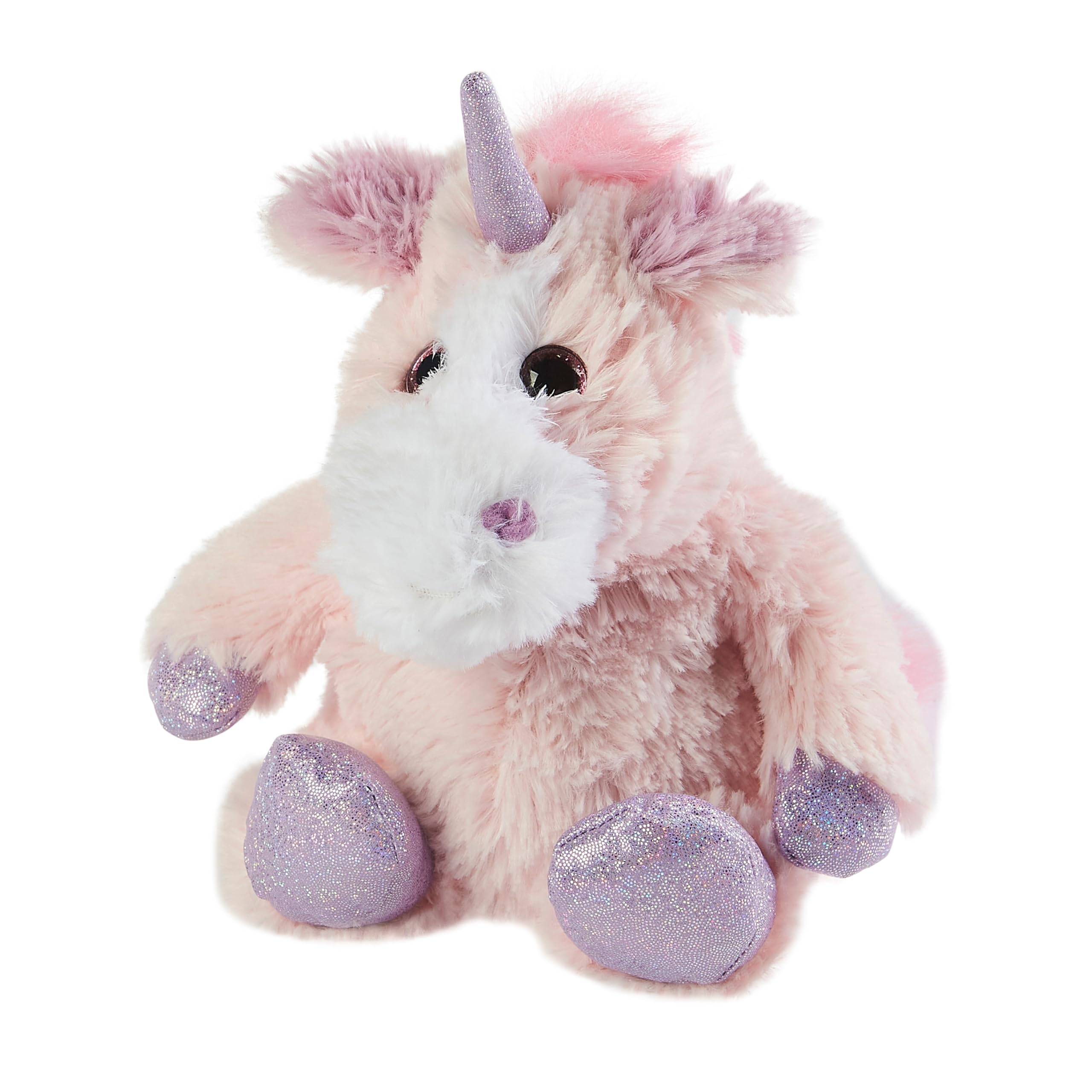 Warmies - Junior Sparkly Pink Unicorn Plush Heatable and Weighted with French Lavender Scent