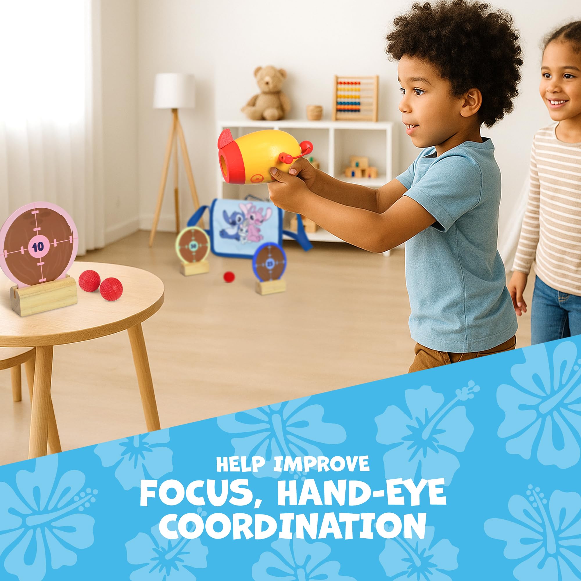 Lilo and Stitch Adventure Bag Playset - Target Game with Toy Blaster & Binoculars | Kids 4+ 6