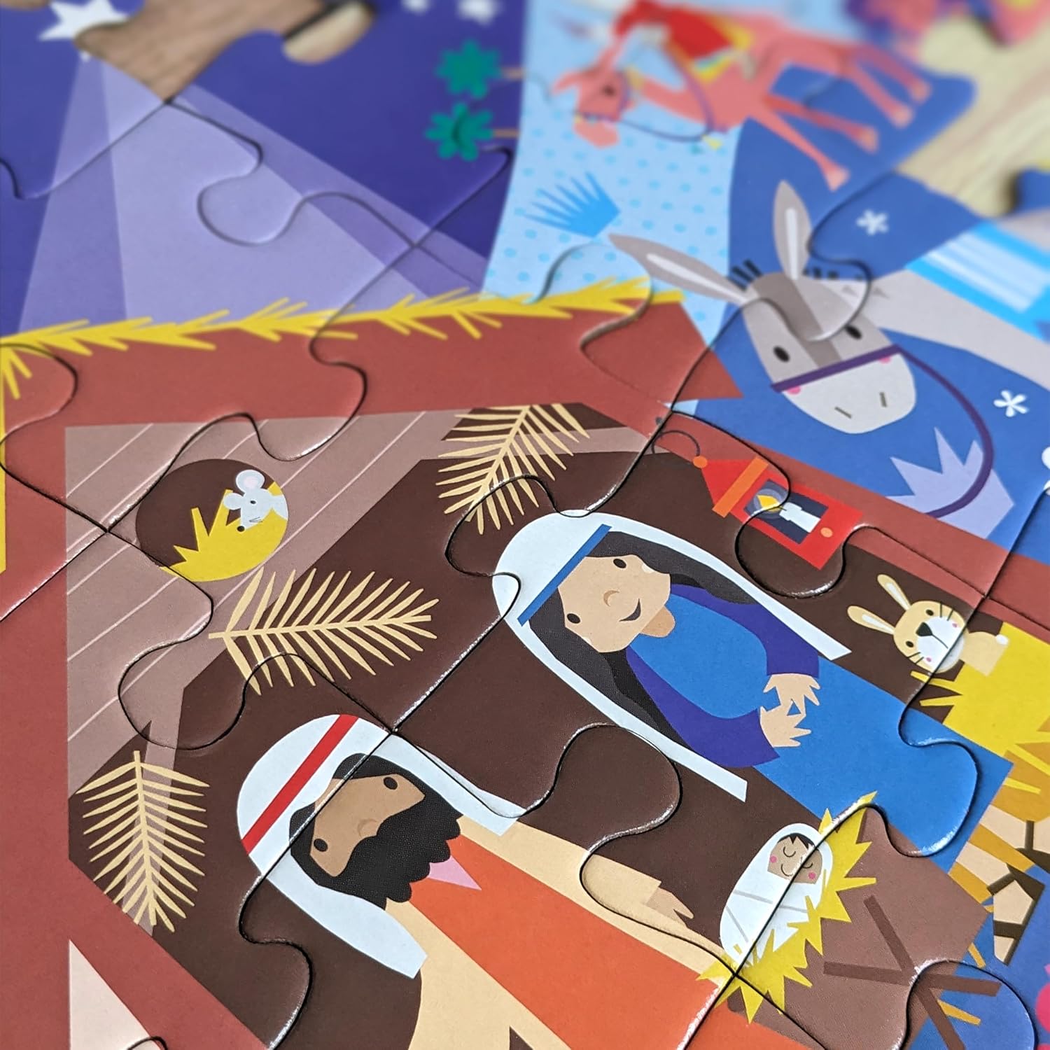 North Parade Publishing BIPZ03 The Nativity Bible Stories Jigsaw Puzzle - 50-Piece Educational Puzzle for Young Children