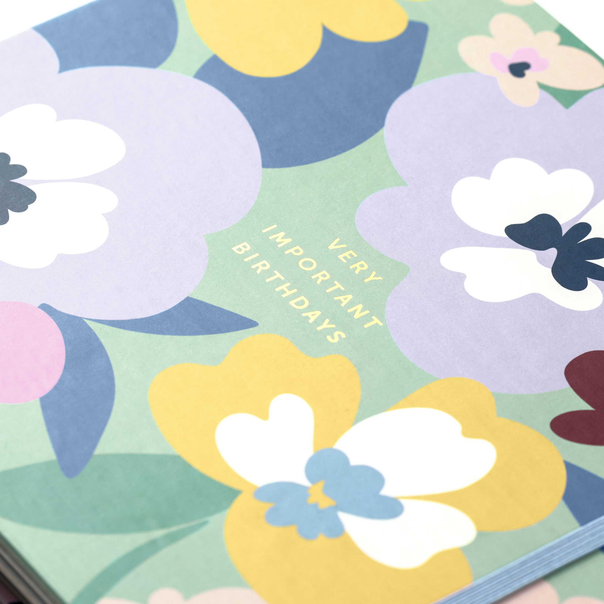 Busy B Multicoloured Floral Birthday Card Book - 13 Storage Pockets | Spiral-Bound | FSC Certified 2