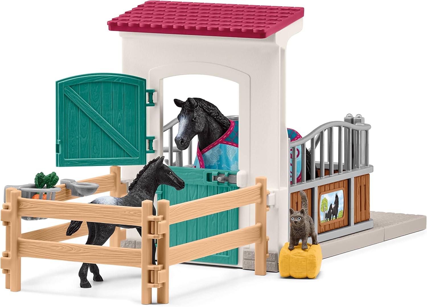 SCHLEICH Horse Box with Mare and Foal - 34-Piece Horse Club Playset for Kids 5-12 3