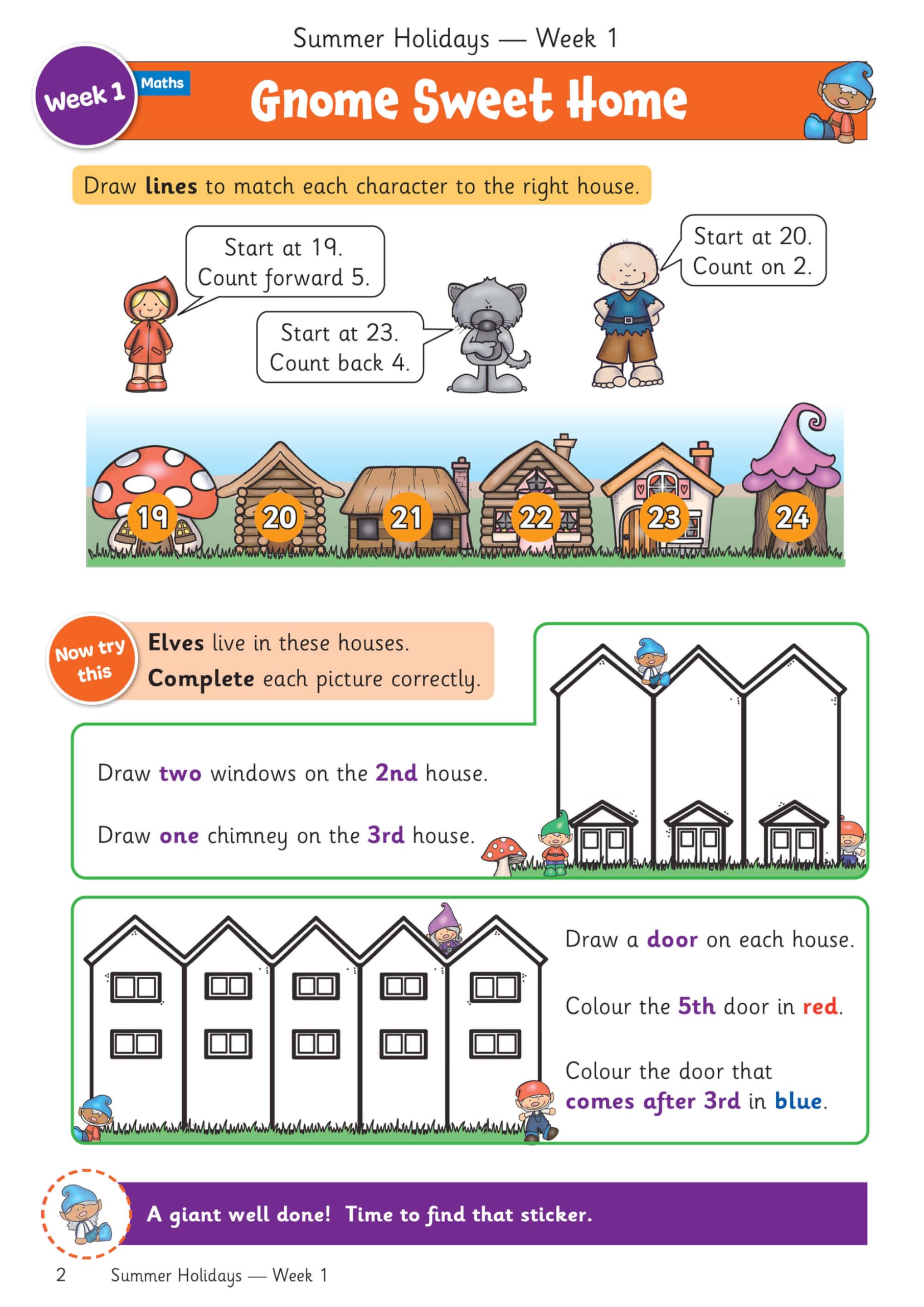 CGP Summer Holidays Activity Workbook - Year 1 to Year 2 Transition | 64 Pages | Paperback 2