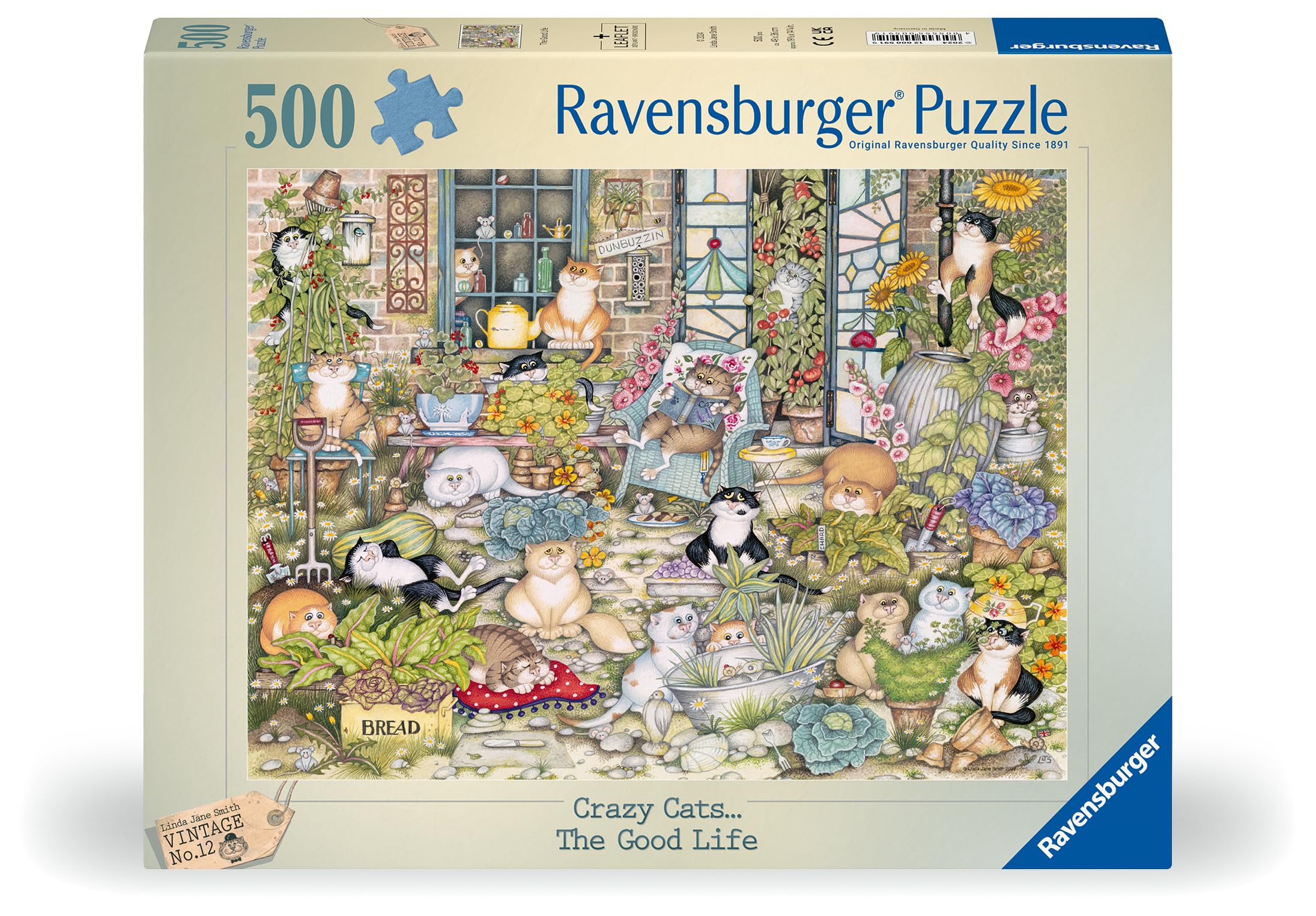 Ravensburger Crazy Cats The Good Life 500 Piece Jigsaw Puzzle for Adults | 49x36cm 7