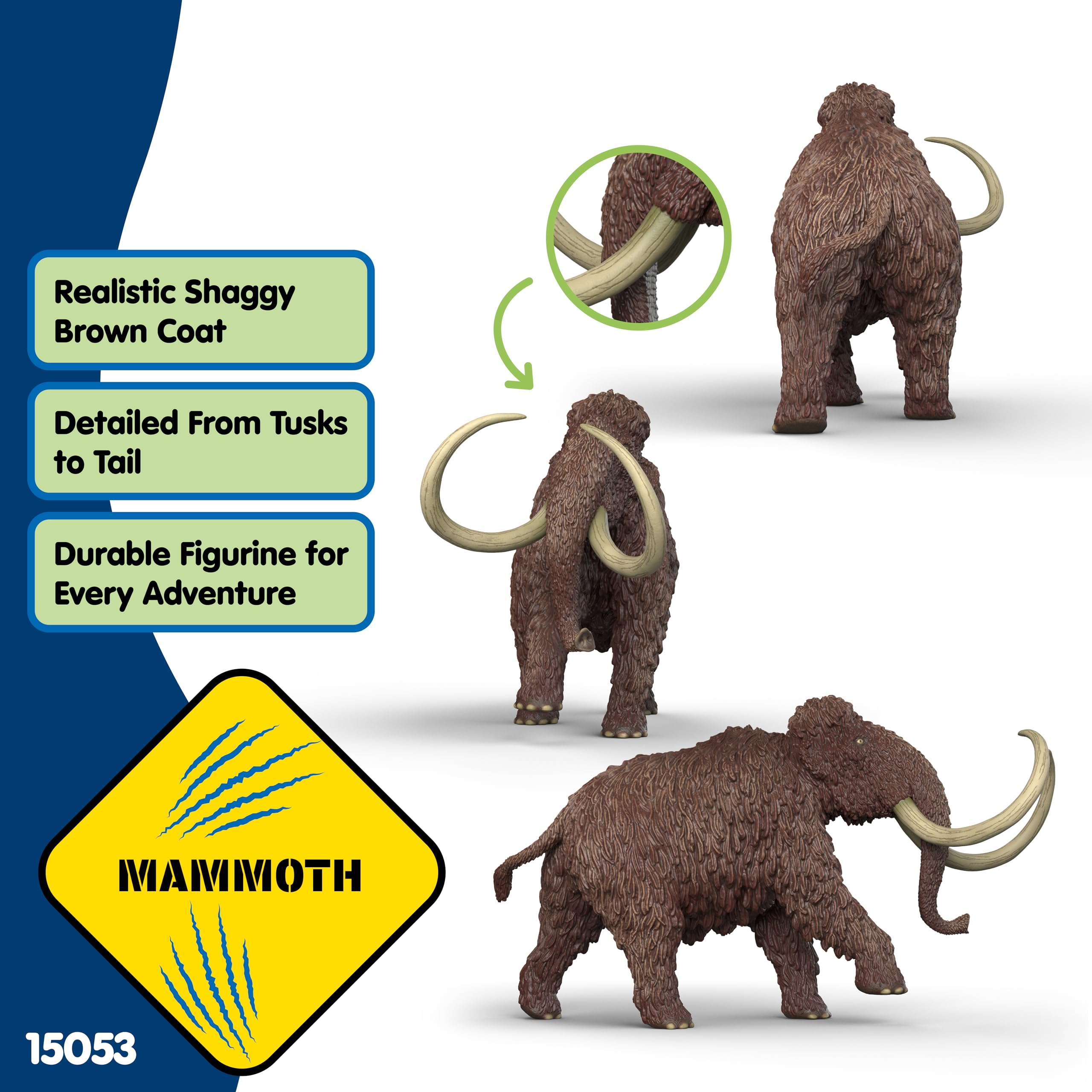 Schleich Mammoth Figure 15053 | Plastic Miniature Figure | Ages 6+ | Multicolor