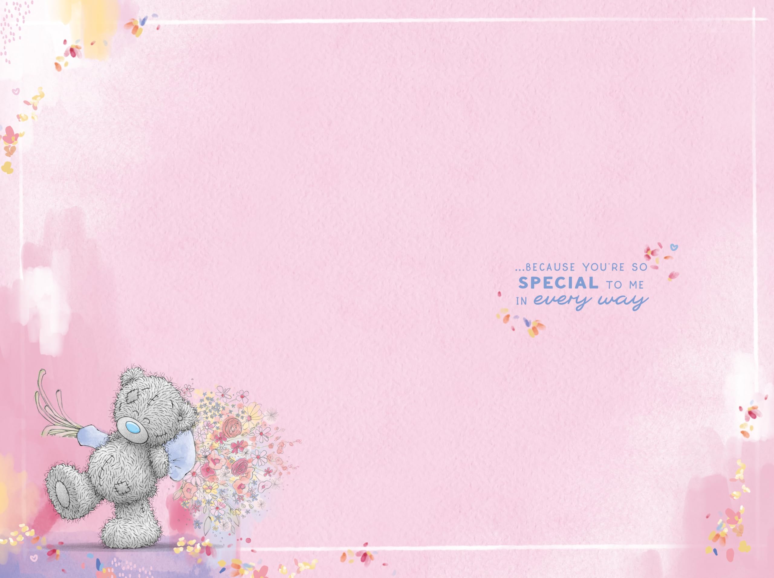 Me To You Tatty Teddy Birthday Card for Girlfriend | Gold Foil Finish | 15.2 x 22.8 cm