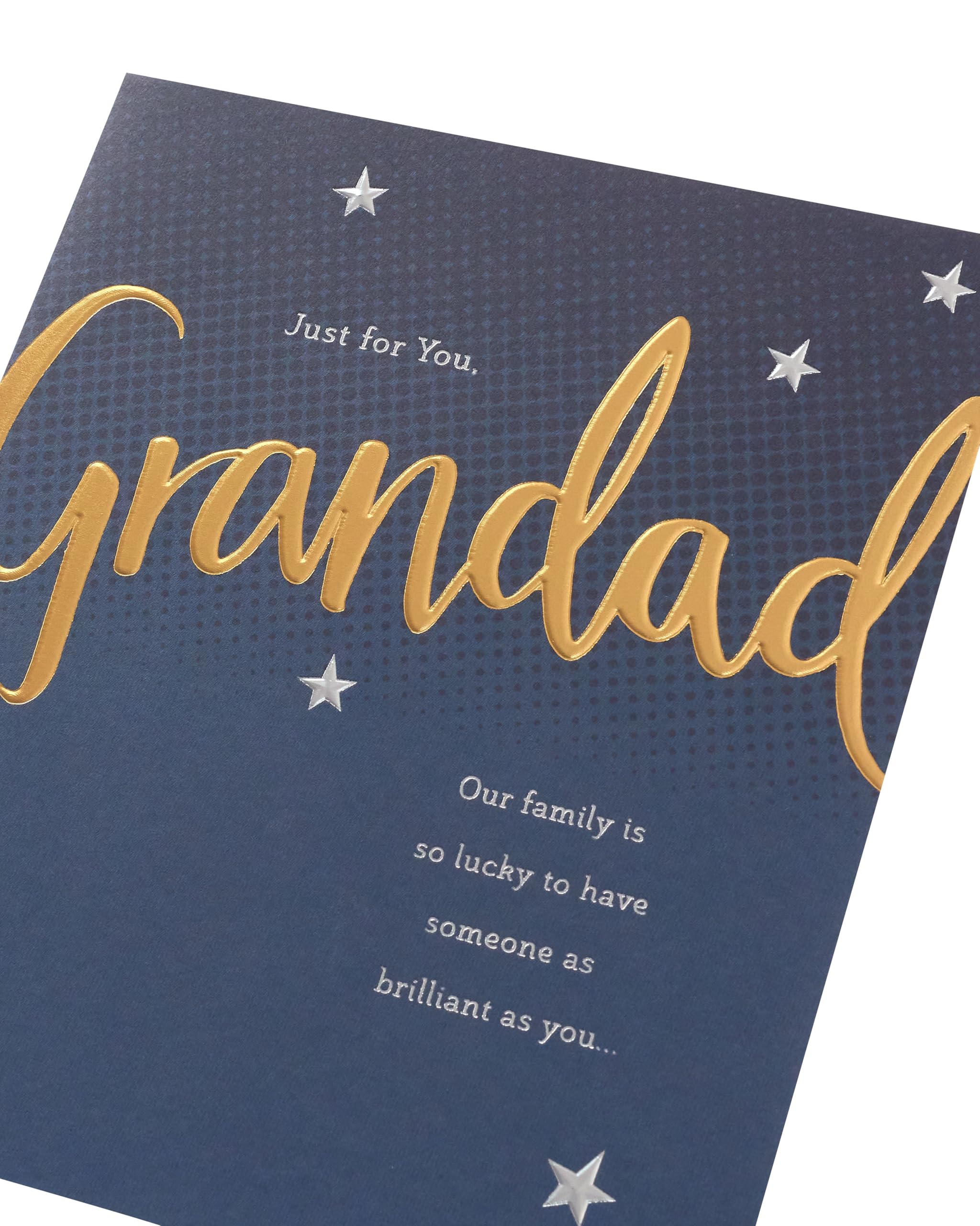 UK Greetings Grandad Birthday Card | Gold & Silver Foil Detailing | 165 x 190 mm 4