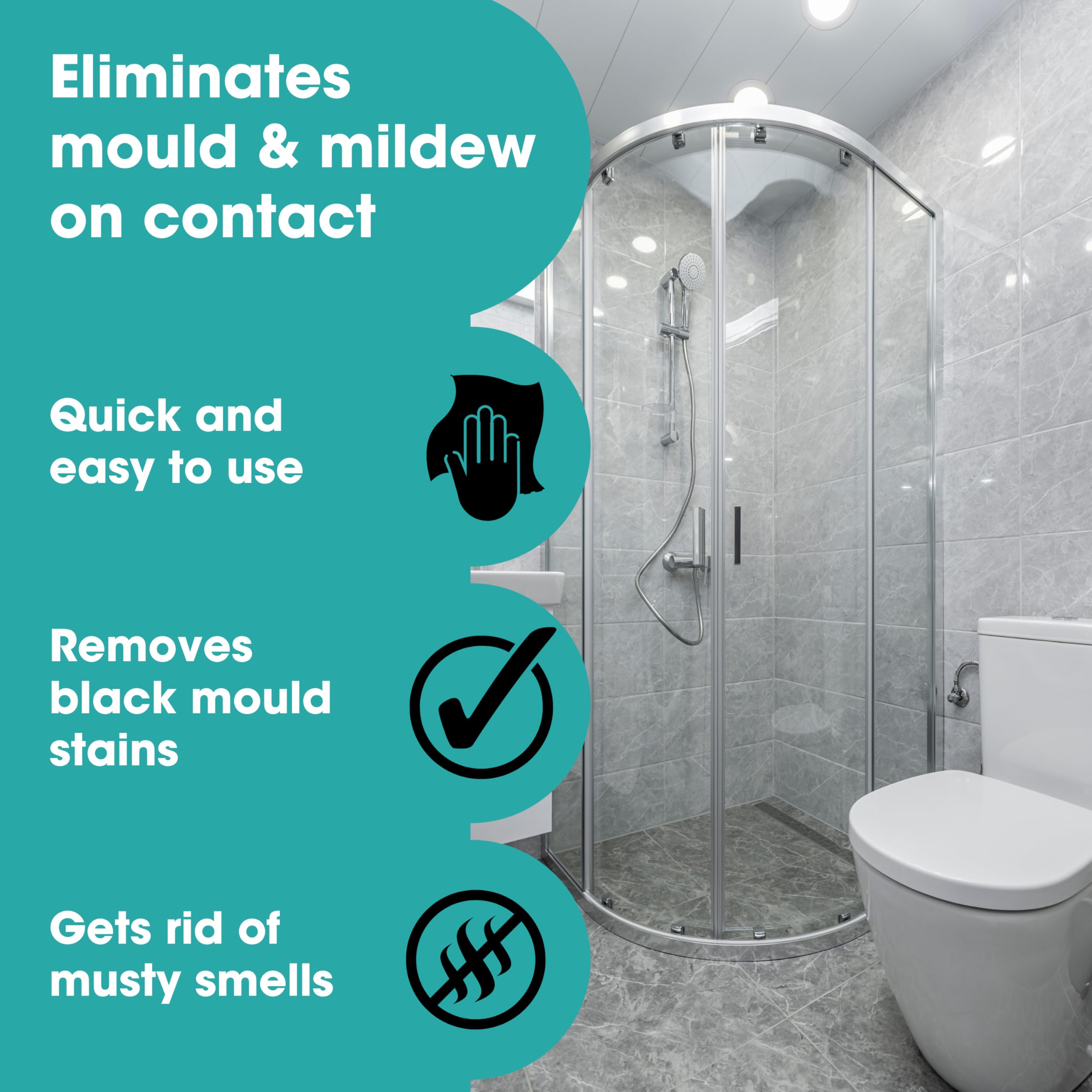 Furniture Clinic Bathroom Mould Remover Spray - Kills Black Mould & Mildew | 500ml Liquid 2