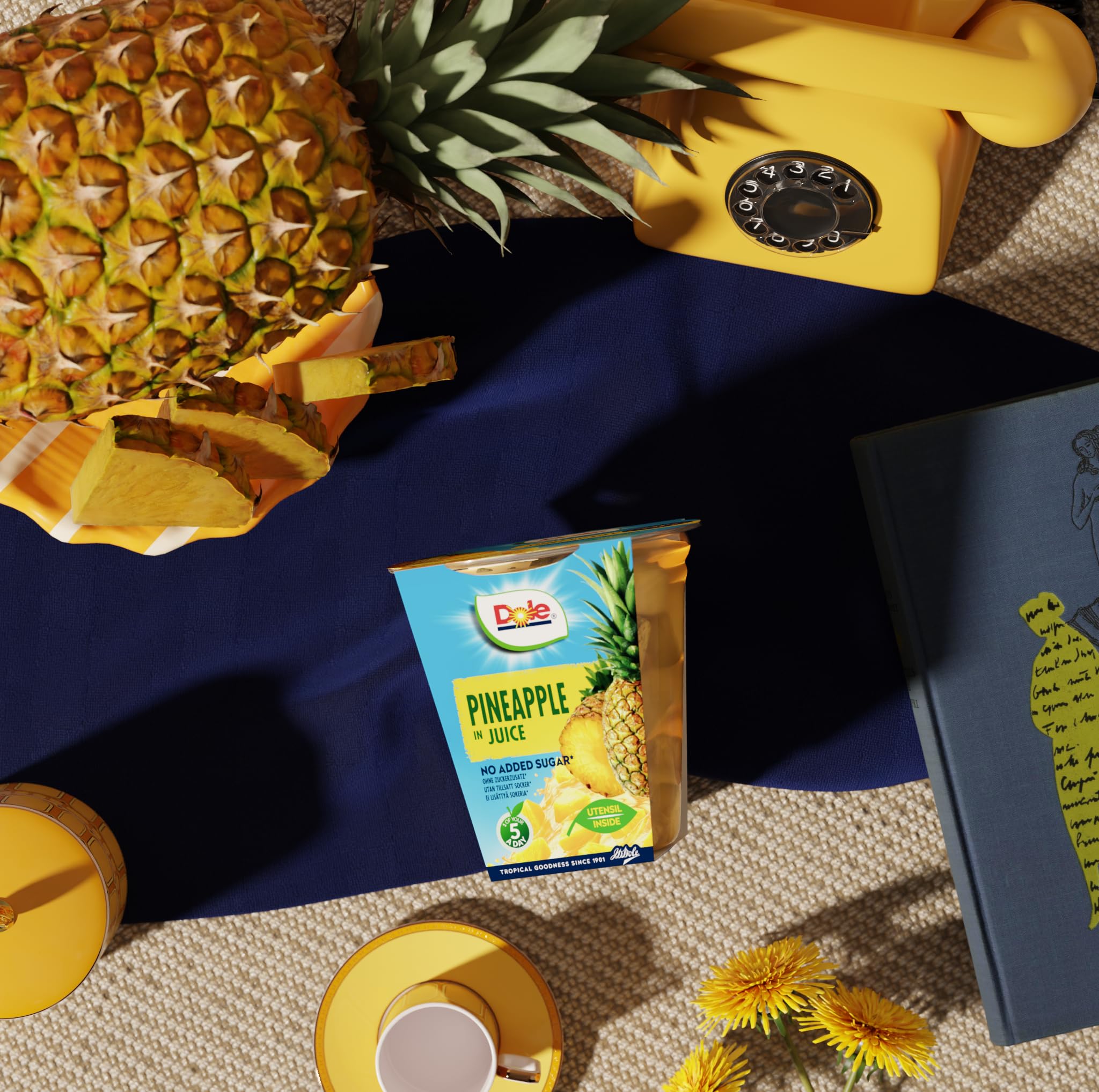 Dole Tropical Gold Pineapple Chunks in Juice - 8 x 198g Pots | Rich in Vitamin C & Fibre 6