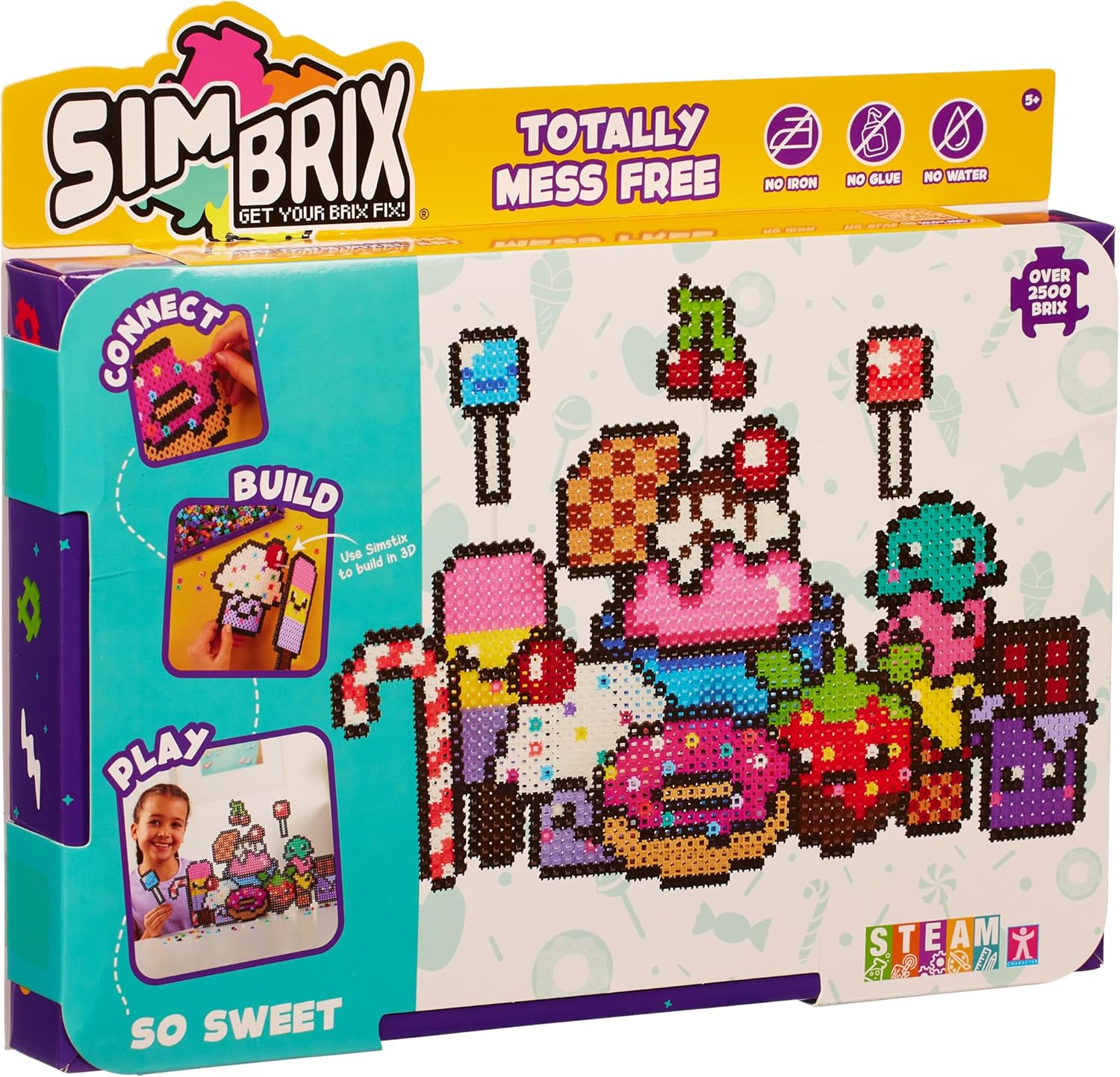 Simbrix Feature Pack So Sweet - 2500+ Piece Reusable Building Set for Creative Play