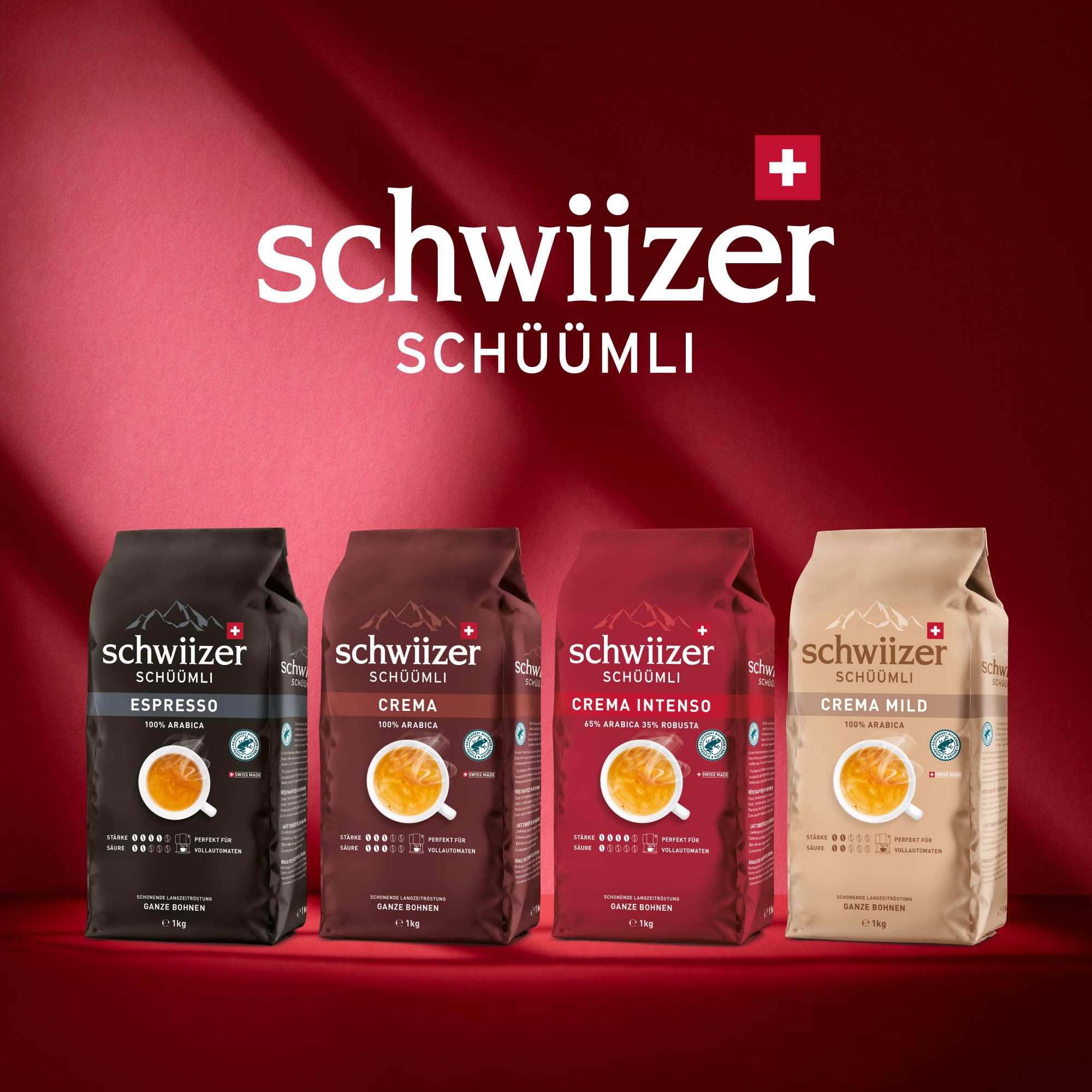 Schwiizer Schüümli Crema 100% Arabica Whole Coffee Beans, Medium Roast, 1kg 5