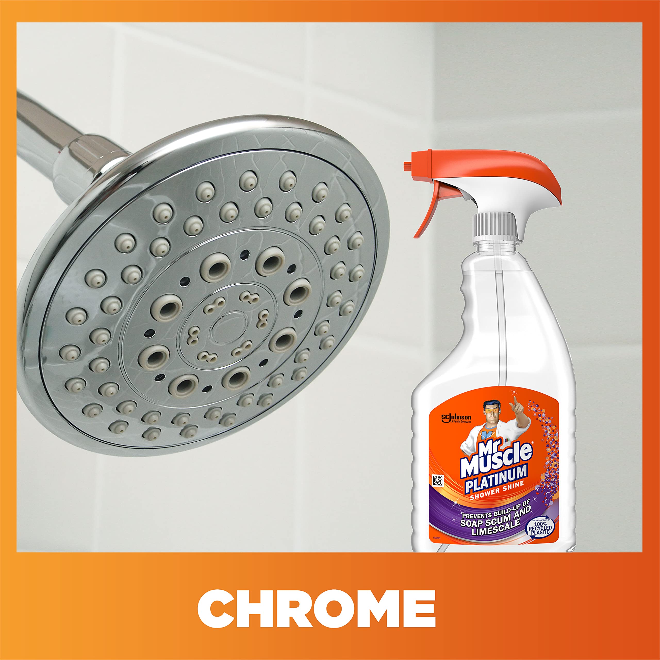 Mr Muscle Platinum Shower Shine Spray - Prevents Limescale & Soap Scum | 750 ml 9