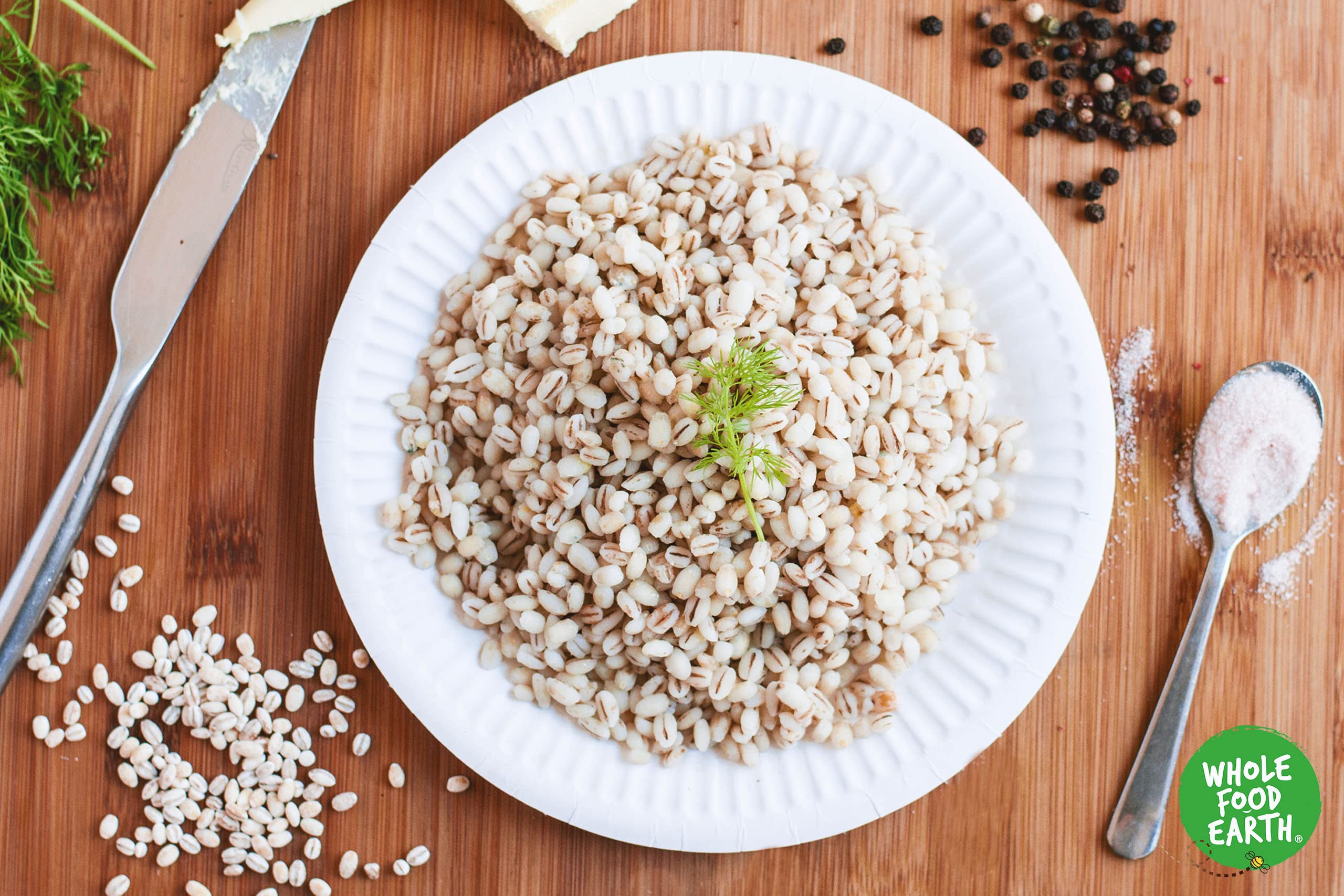 Wholefood Earth Pearl Barley 1 kg | GMO Free | High Fibre | Vegan | Recyclable Packaging 4