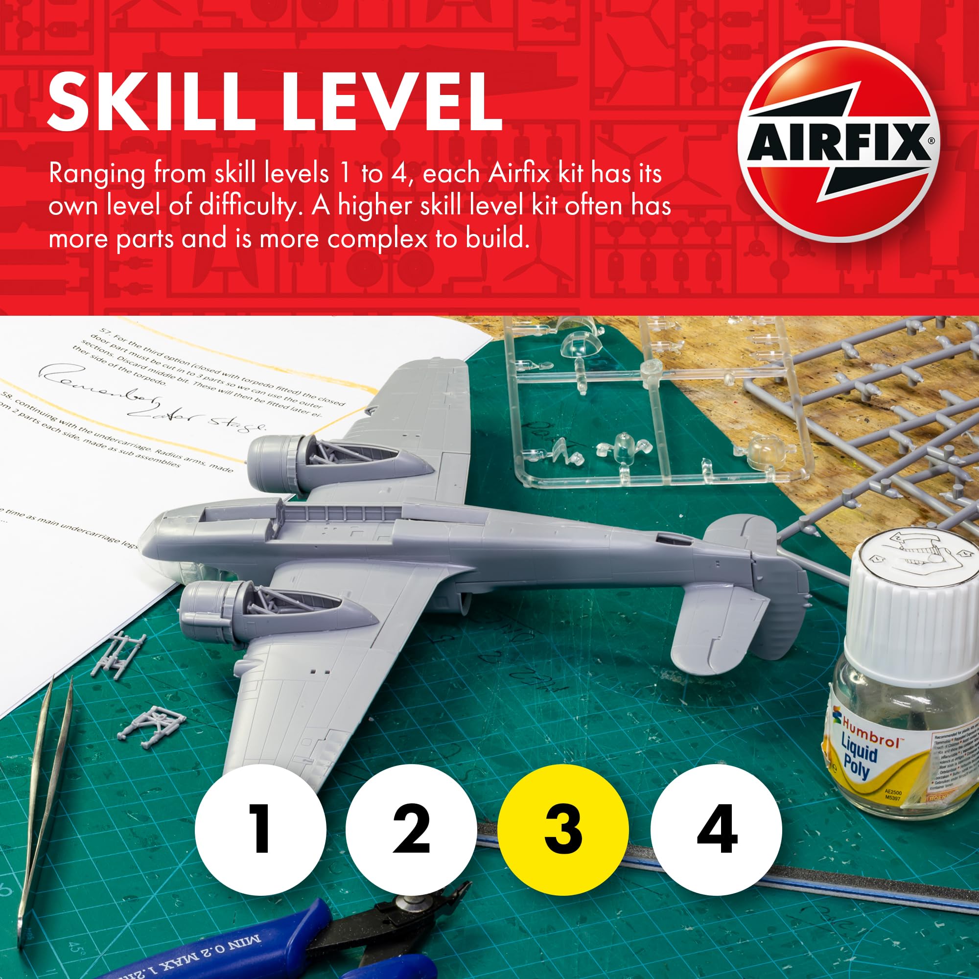 Airfix A05127A Hawker Hurricane Mk.1 Model Building Kit - 1:48 Scale