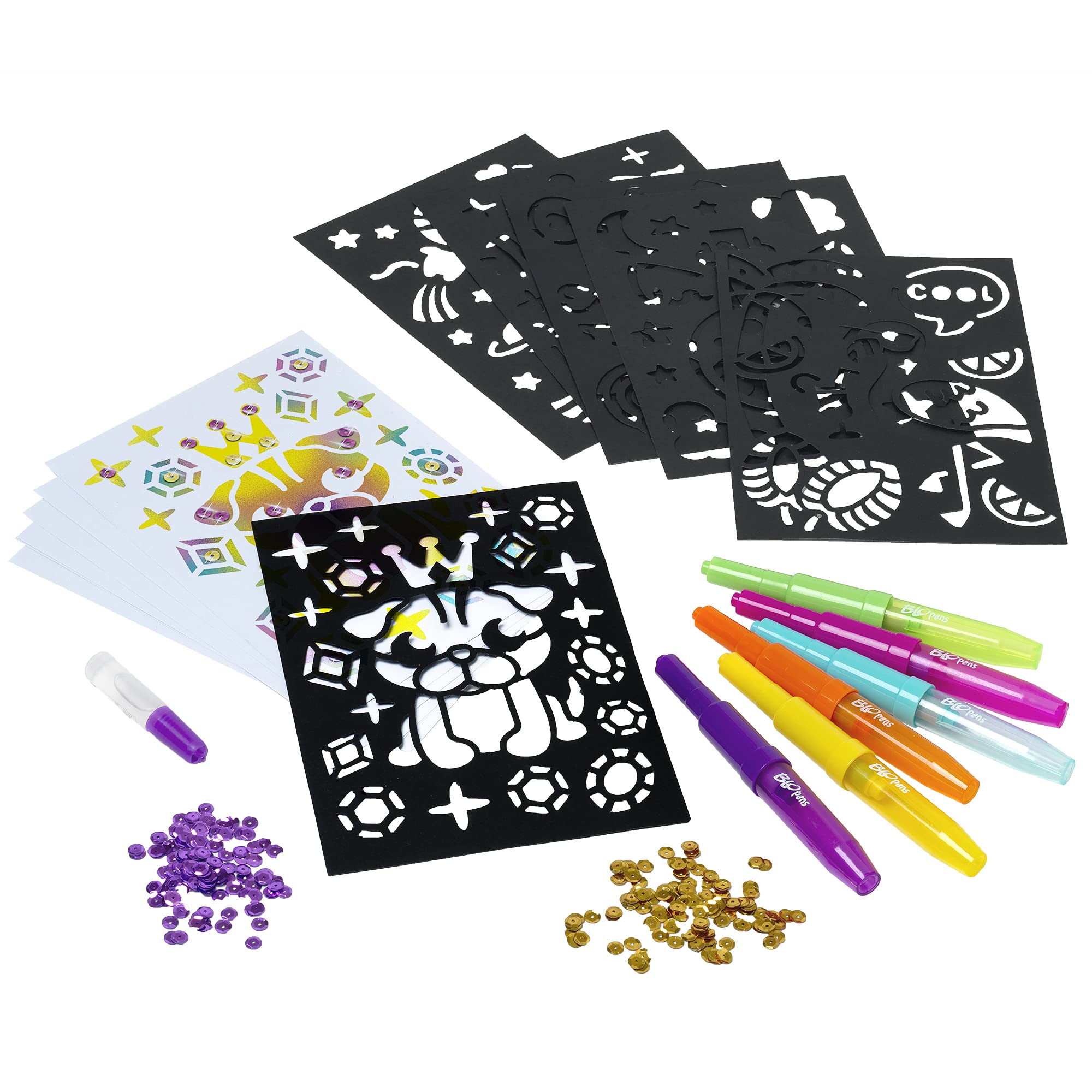 John Adams BLOPENS Sequins Activity Set - Airbrush Art Kit | Ages 4+ 3