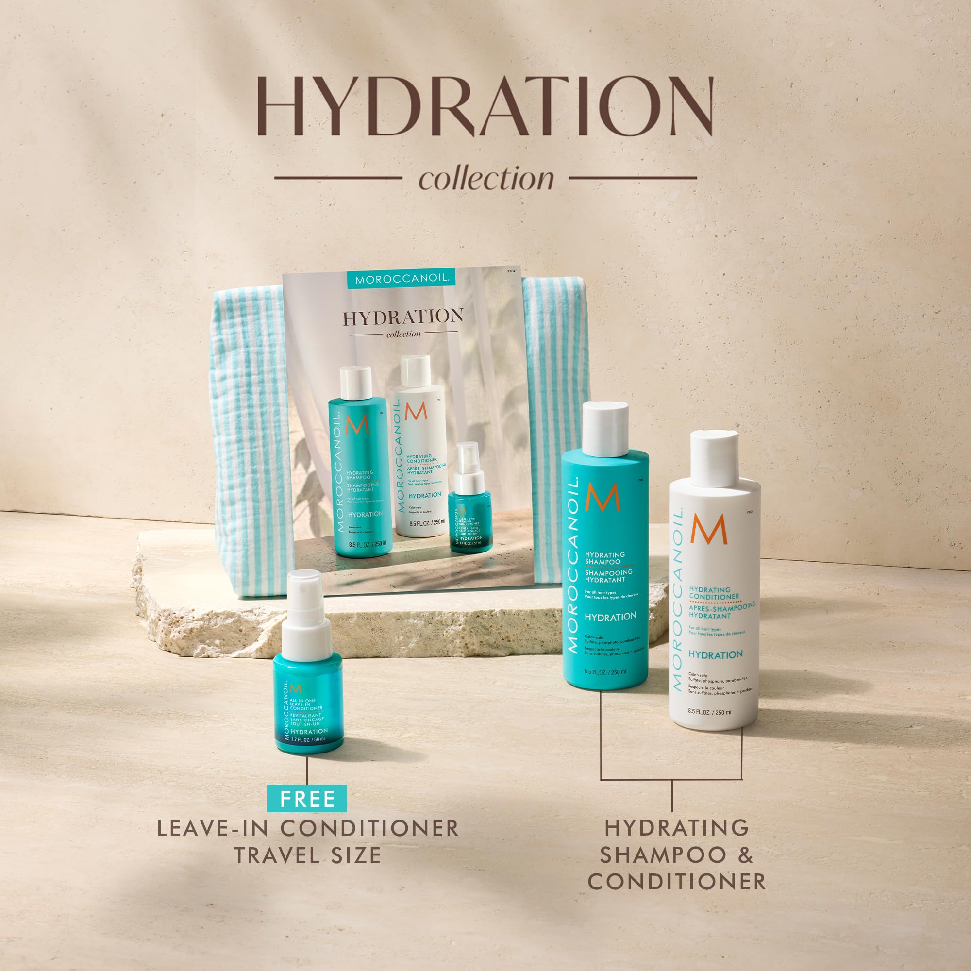 Moroccanoil Hair Hydration Gift Set - Gentle Daily Moisture | Heat Protection | 3 Items 3