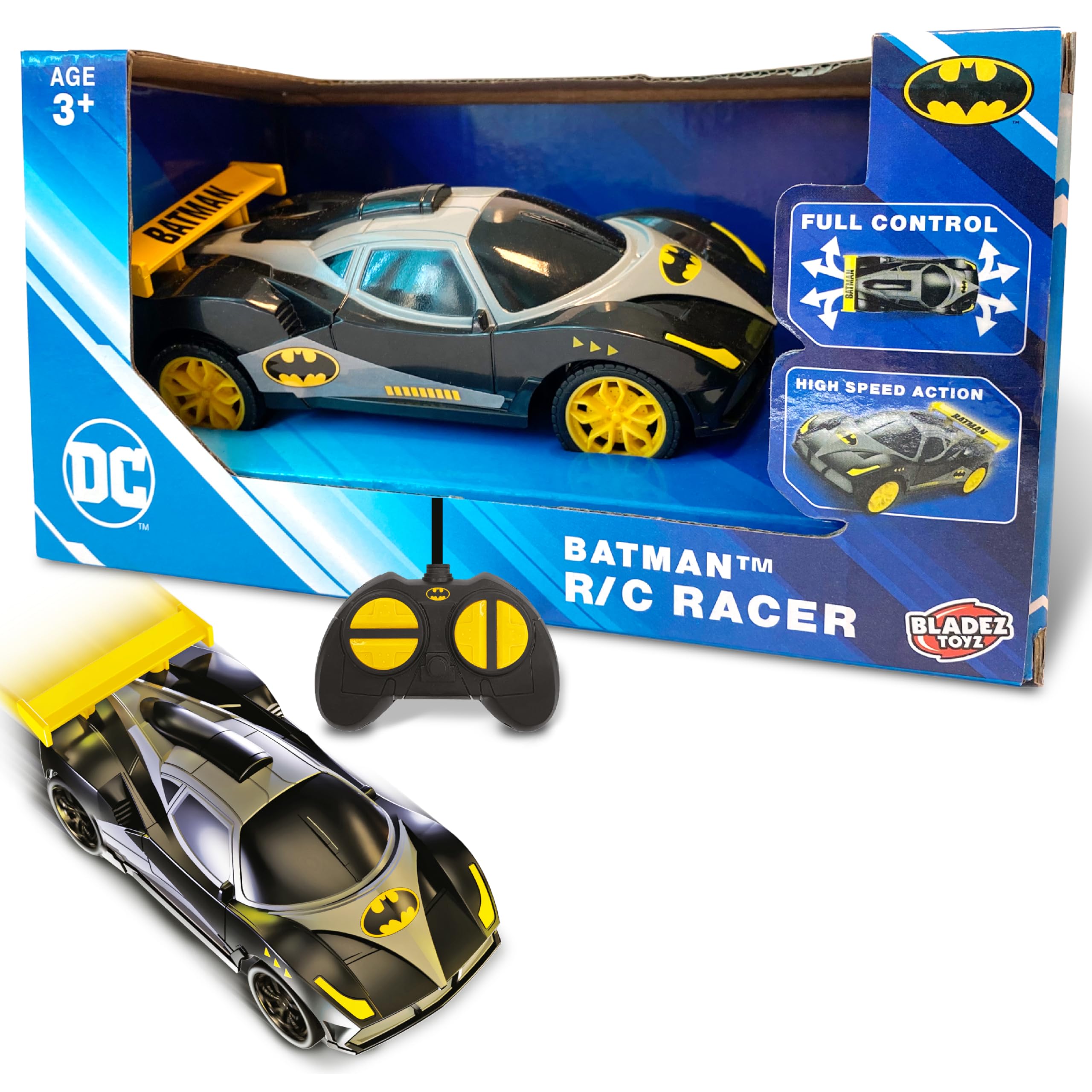 BLADEZ Batman RC Racer Remote Control Car | Full Function Control | Scale 1:28 | Ages 3+ 1