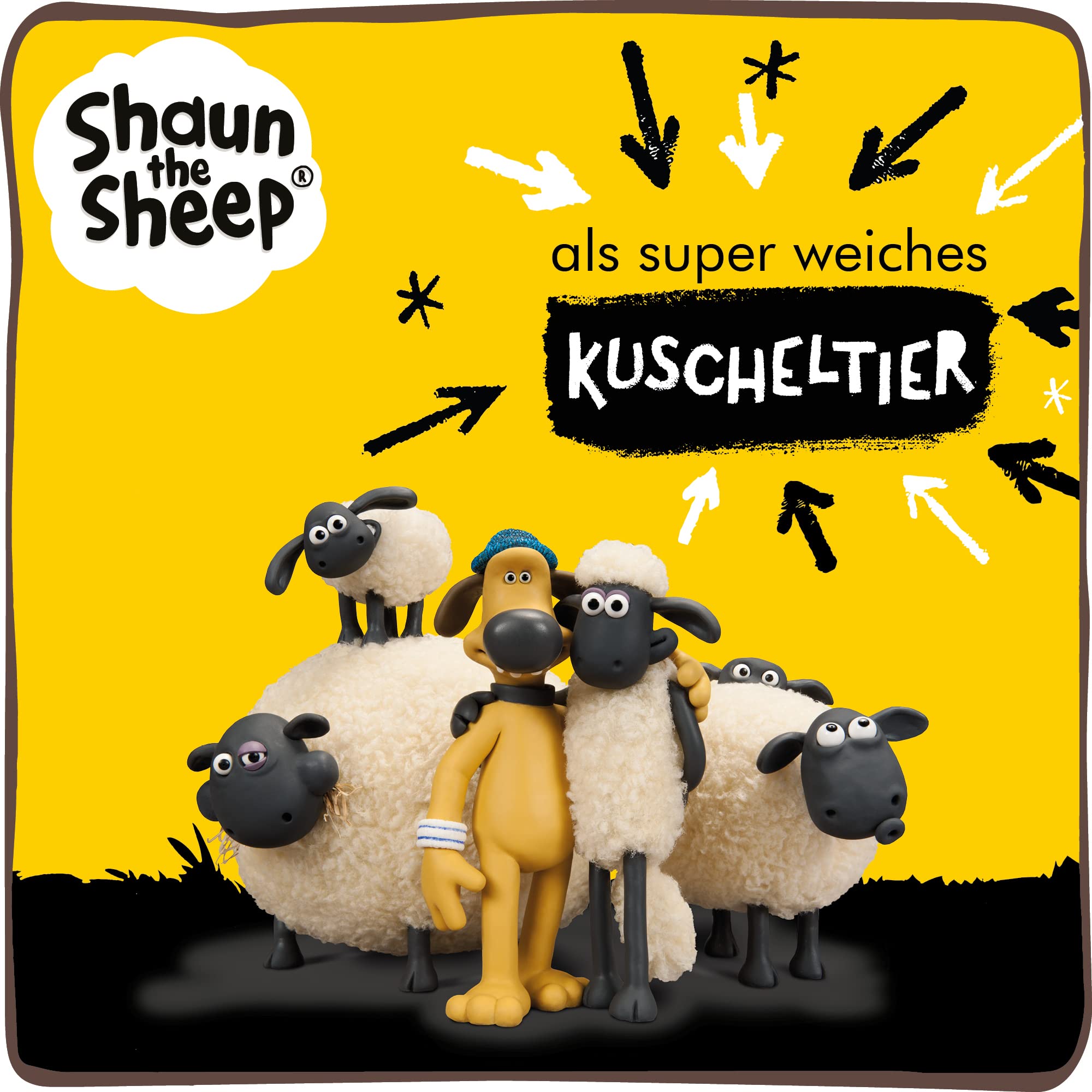 Nici Shaun the Sheep 35 cm Plush Toy - Soft Cuddly Stuffed Animal for Kids 3