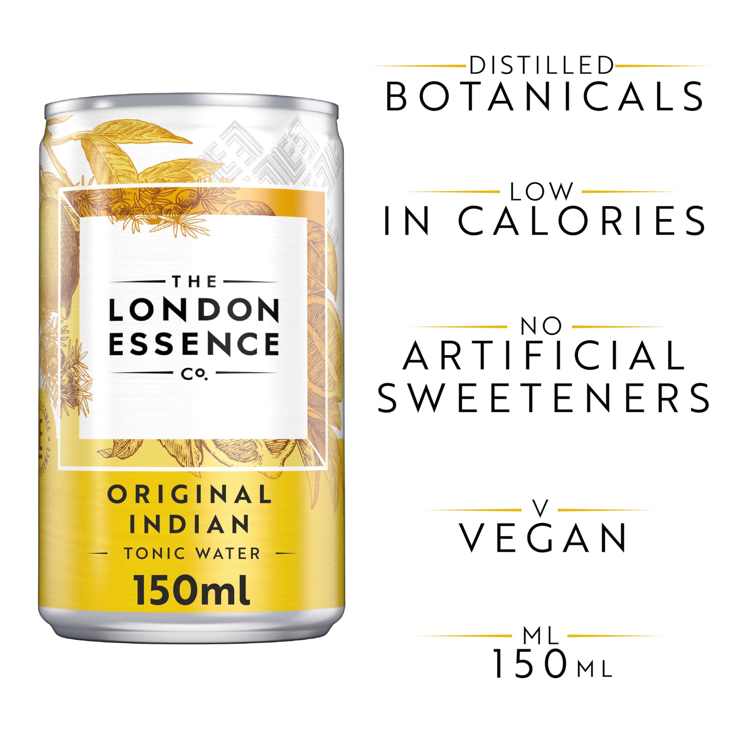 THE LONDON ESSENCE CO. Original Indian Tonic Water - Citrus Forward Profile | 150 ml (Pack of 6)