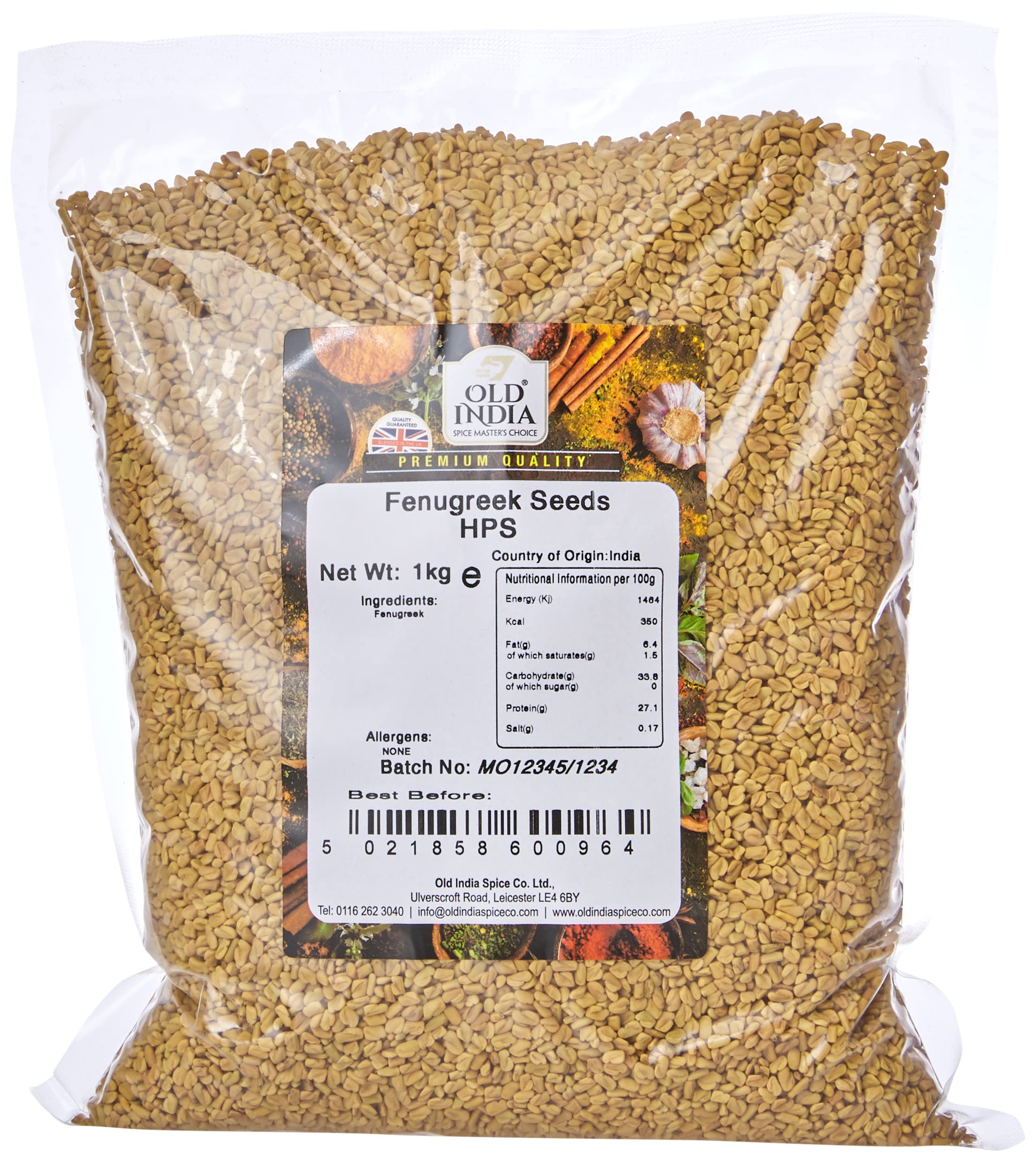 Old India Fenugreek Seeds - 100% Natural Whole Spice | 1kg Pack 1