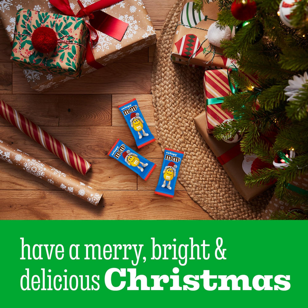 M&M's Milk Chocolate Crispy Santa 5-Pack - Festive Holiday Chocolate Treats