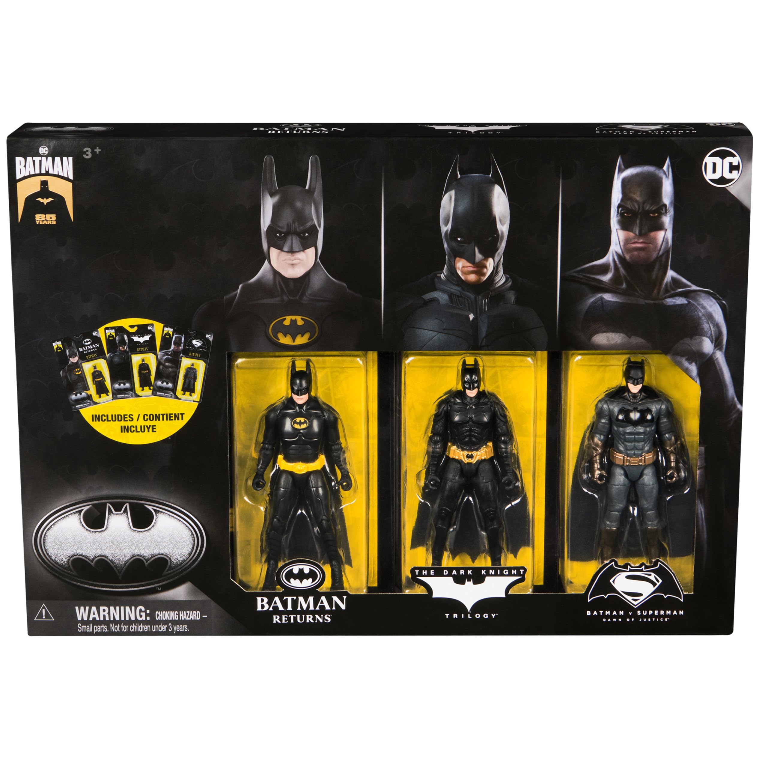 DC Comics Batman 85th Anniversary Action Figures - 3-Pack, 10-cm, Ages 3+ 2