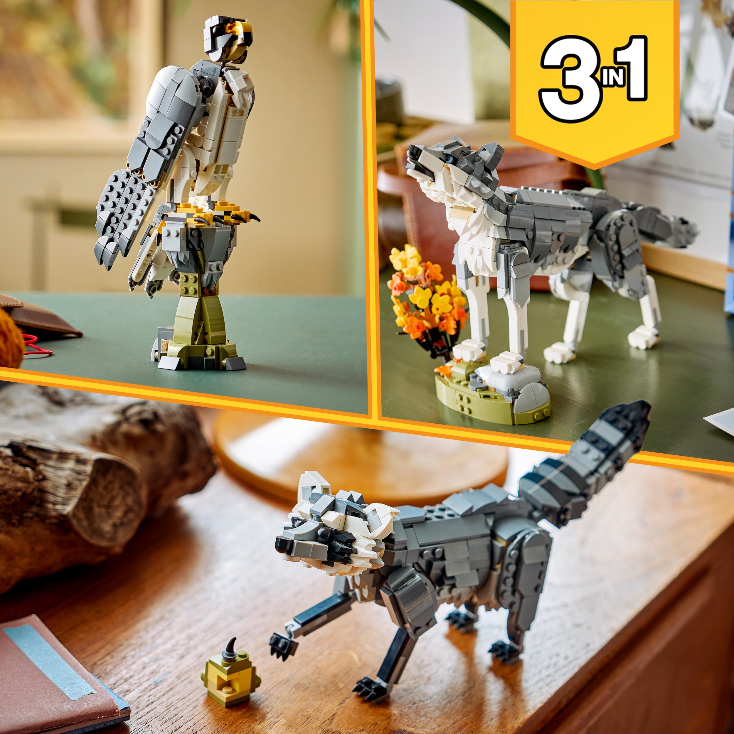 LEGO Creator 3 in 1 Forest Animals: Grey Wolf Toy Set 31393 | Ages 8+ 5