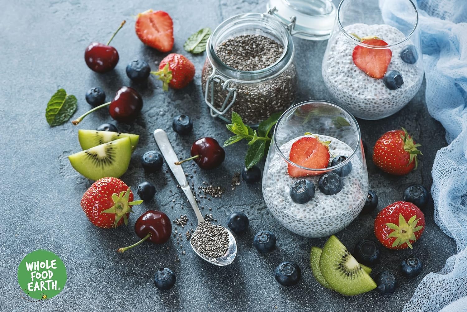 Wholefood Earth Organic Chia Seeds - Raw, Vegan, GMO Free | 1 kg 2